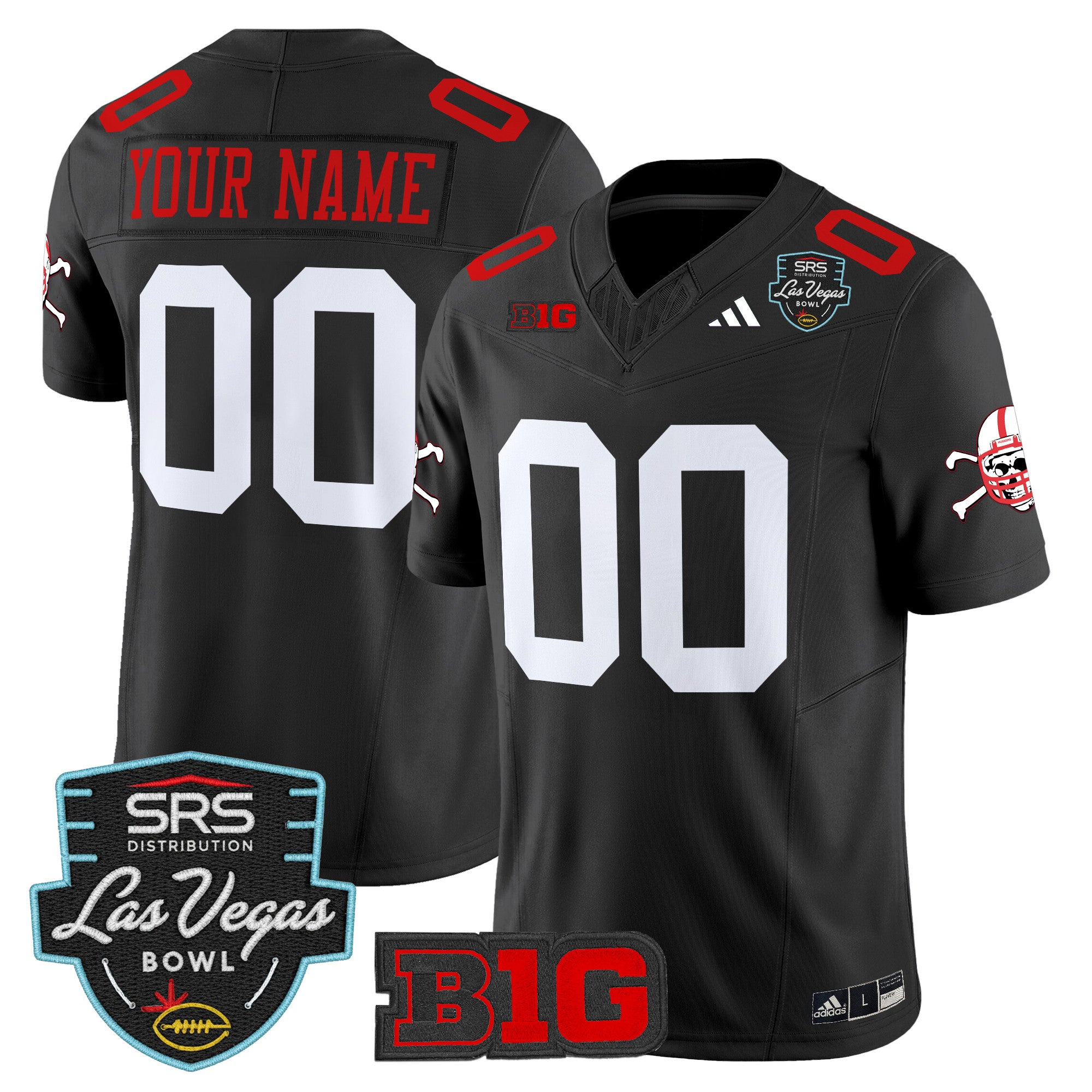 Nebraska Cornhuskers 2025 Las Vegas Bowl Vapor Limited Custom Jersey - All Stitched