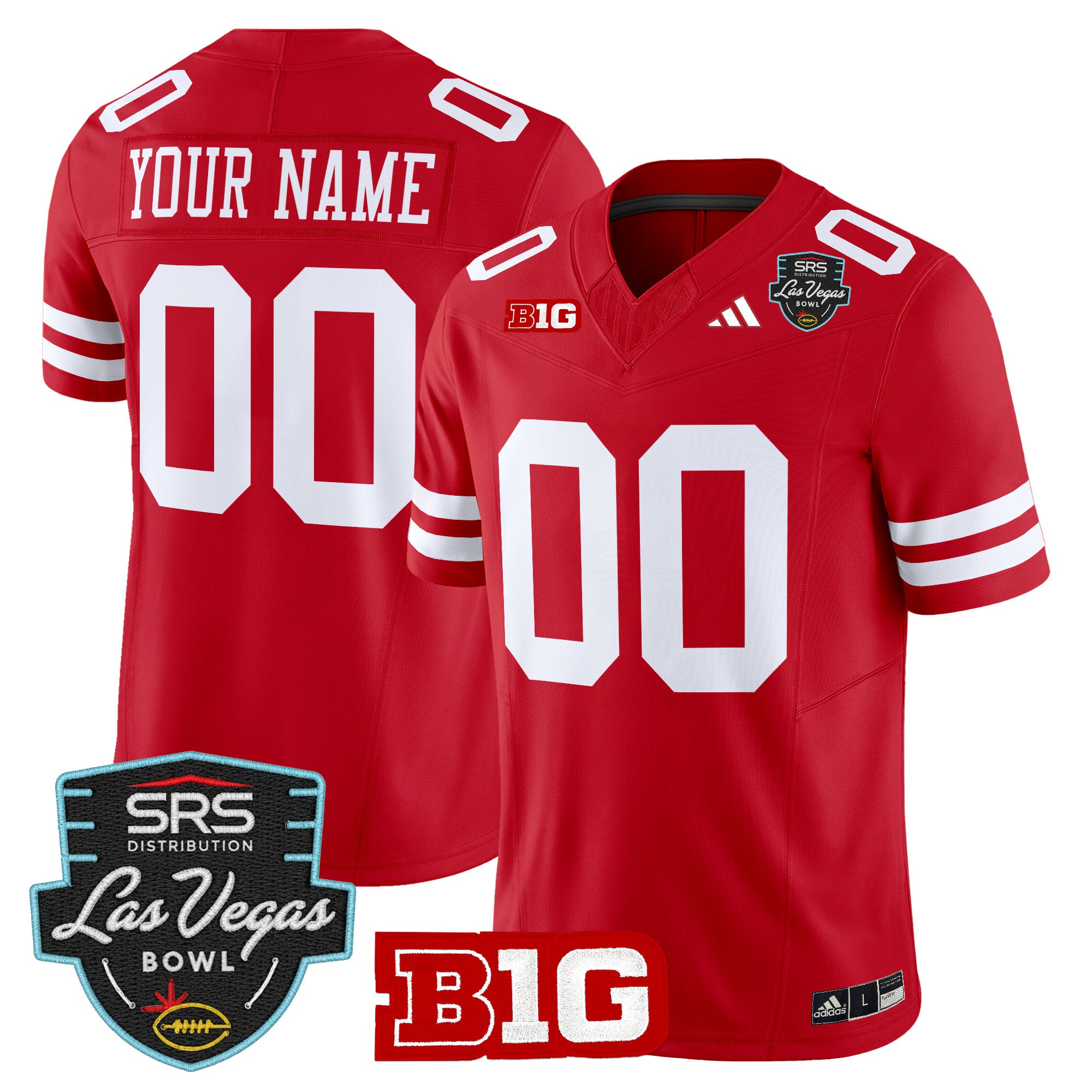 Nebraska Cornhuskers 2025 Las Vegas Bowl Vapor Limited Custom Jersey - All Stitched