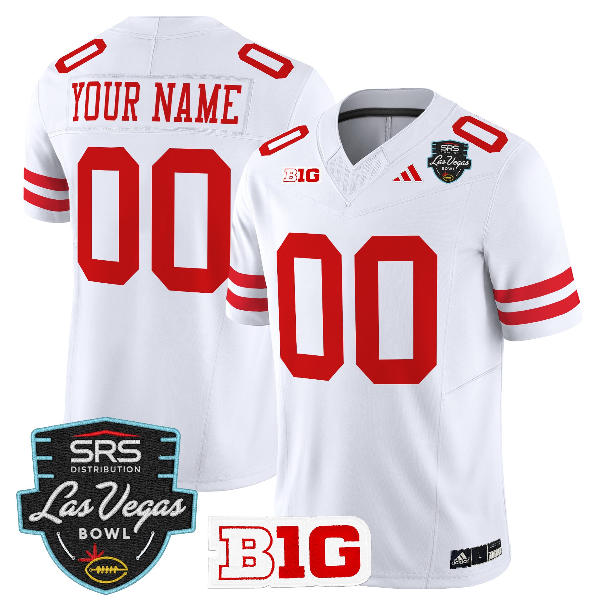 Nebraska Cornhuskers 2025 Las Vegas Bowl Vapor Limited Custom Jersey - All Stitched