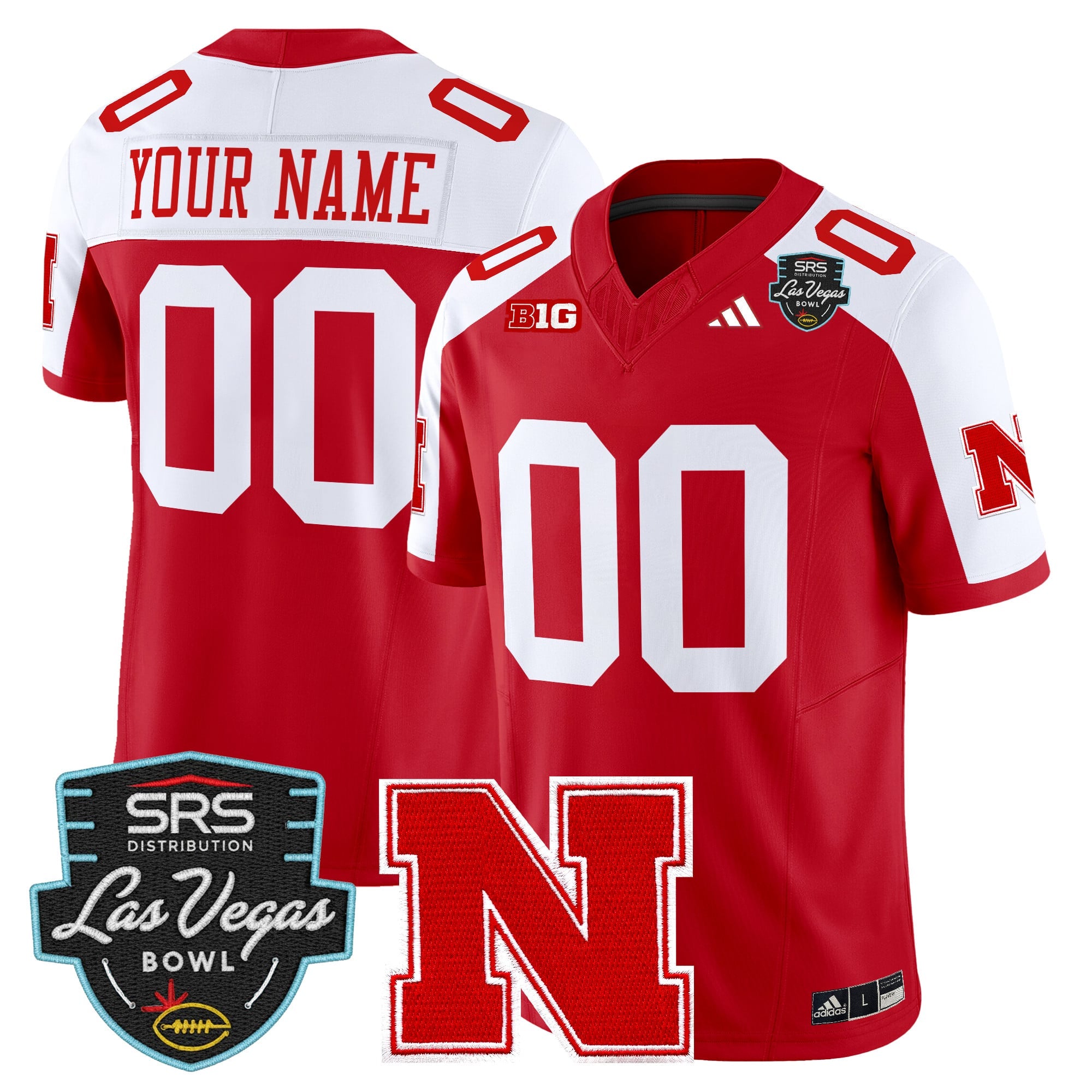 Nebraska Cornhuskers 2025 Las Vegas Bowl Vapor Limited Custom Jersey - All Stitched