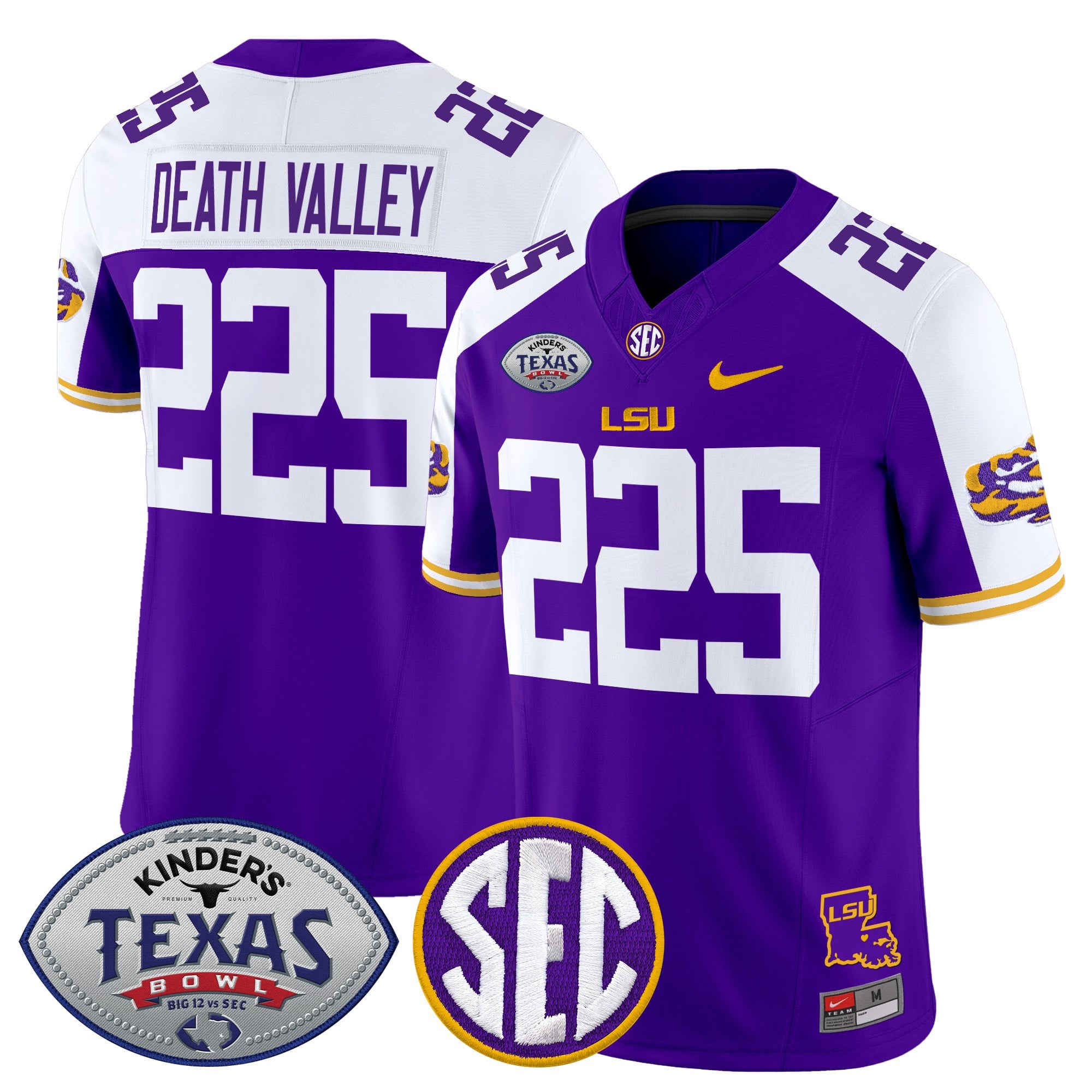Men's LSU Tigers 2025 Texas Bowl Vapor Limited Jersey - All Stitched