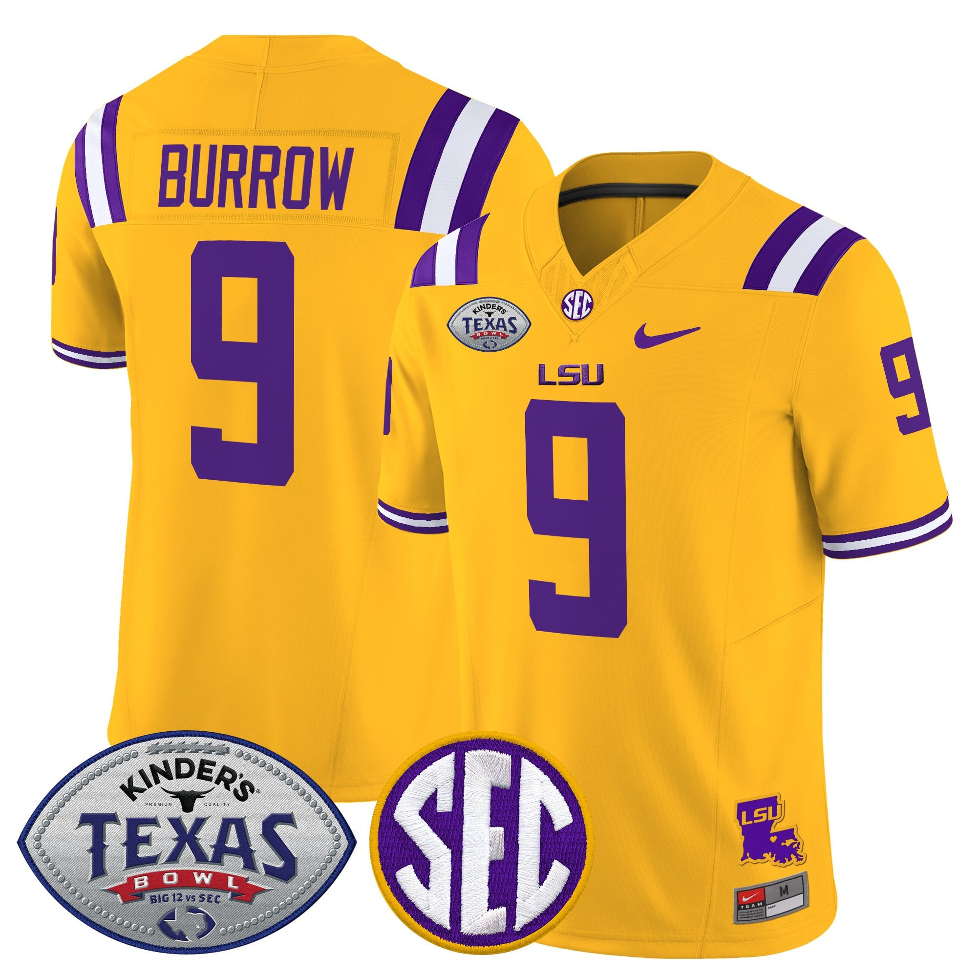 Men's LSU Tigers 2025 Texas Bowl Vapor Limited Jersey - All Stitched