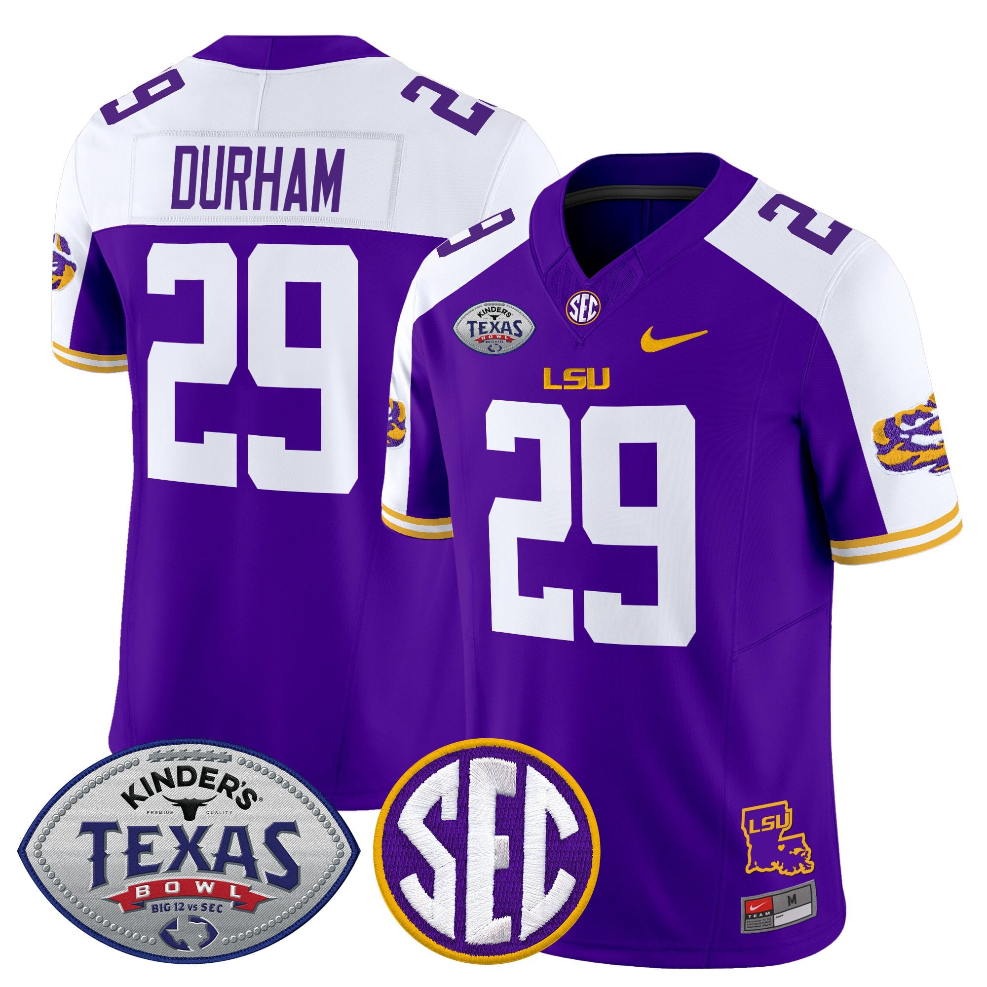 Men's LSU Tigers 2025 Texas Bowl Vapor Limited Jersey - All Stitched