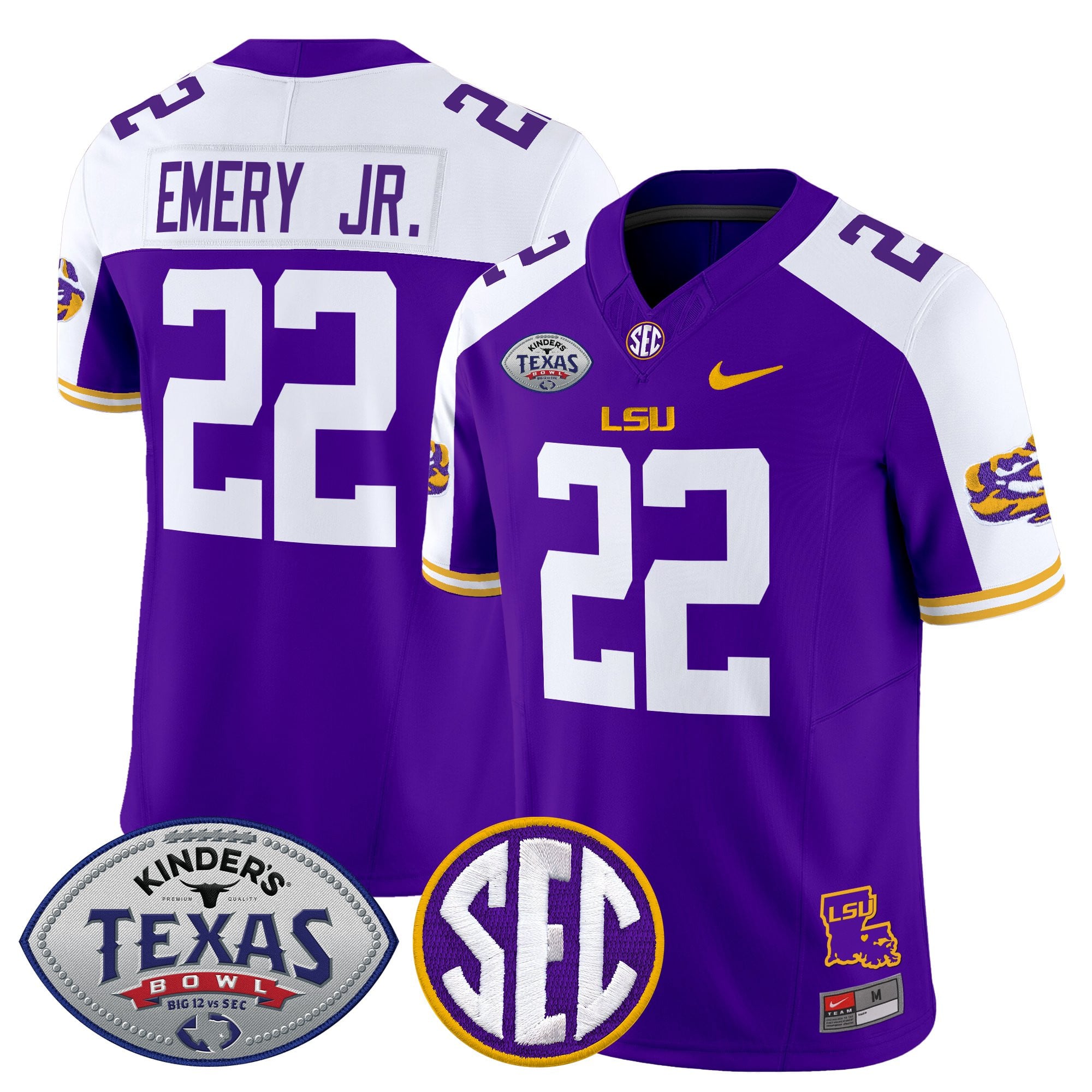 Men's LSU Tigers 2025 Texas Bowl Vapor Limited Jersey - All Stitched