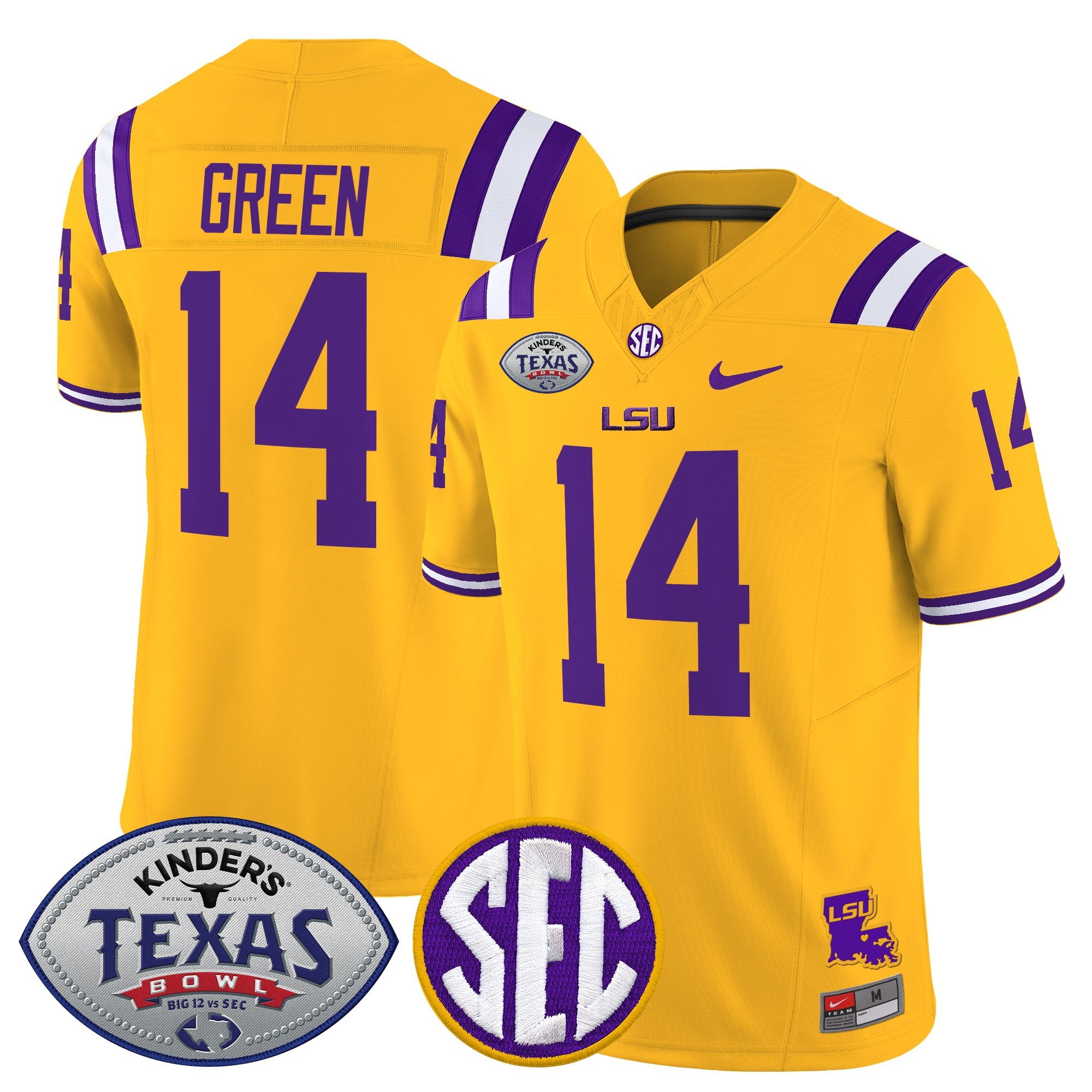 Men's LSU Tigers 2025 Texas Bowl Vapor Limited Jersey - All Stitched