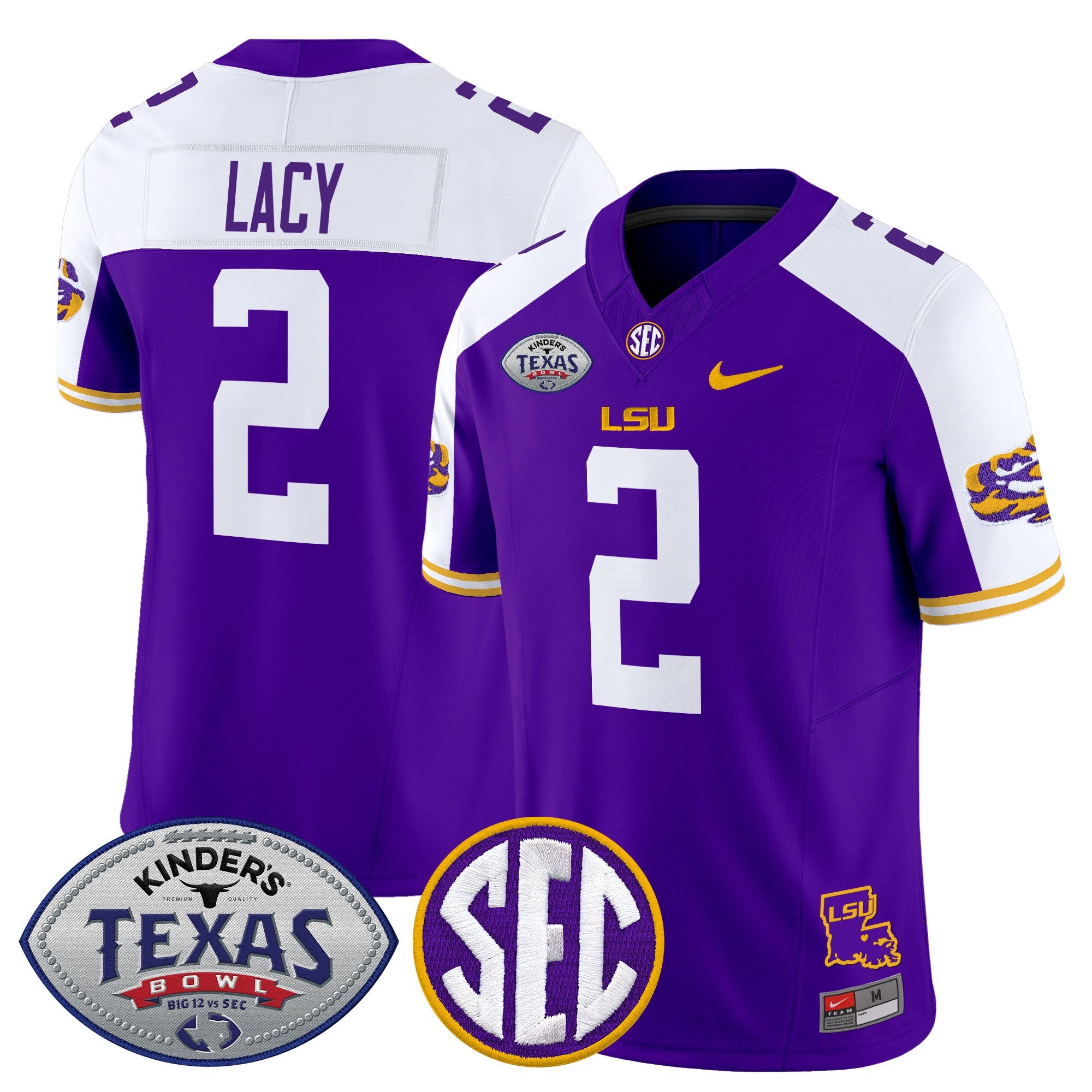 Men's LSU Tigers 2025 Texas Bowl Vapor Limited Jersey - All Stitched