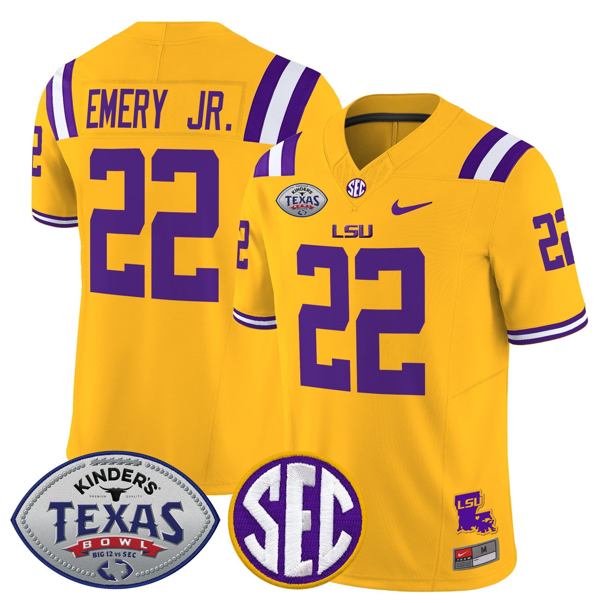 Men's LSU Tigers 2025 Texas Bowl Vapor Limited Jersey - All Stitched