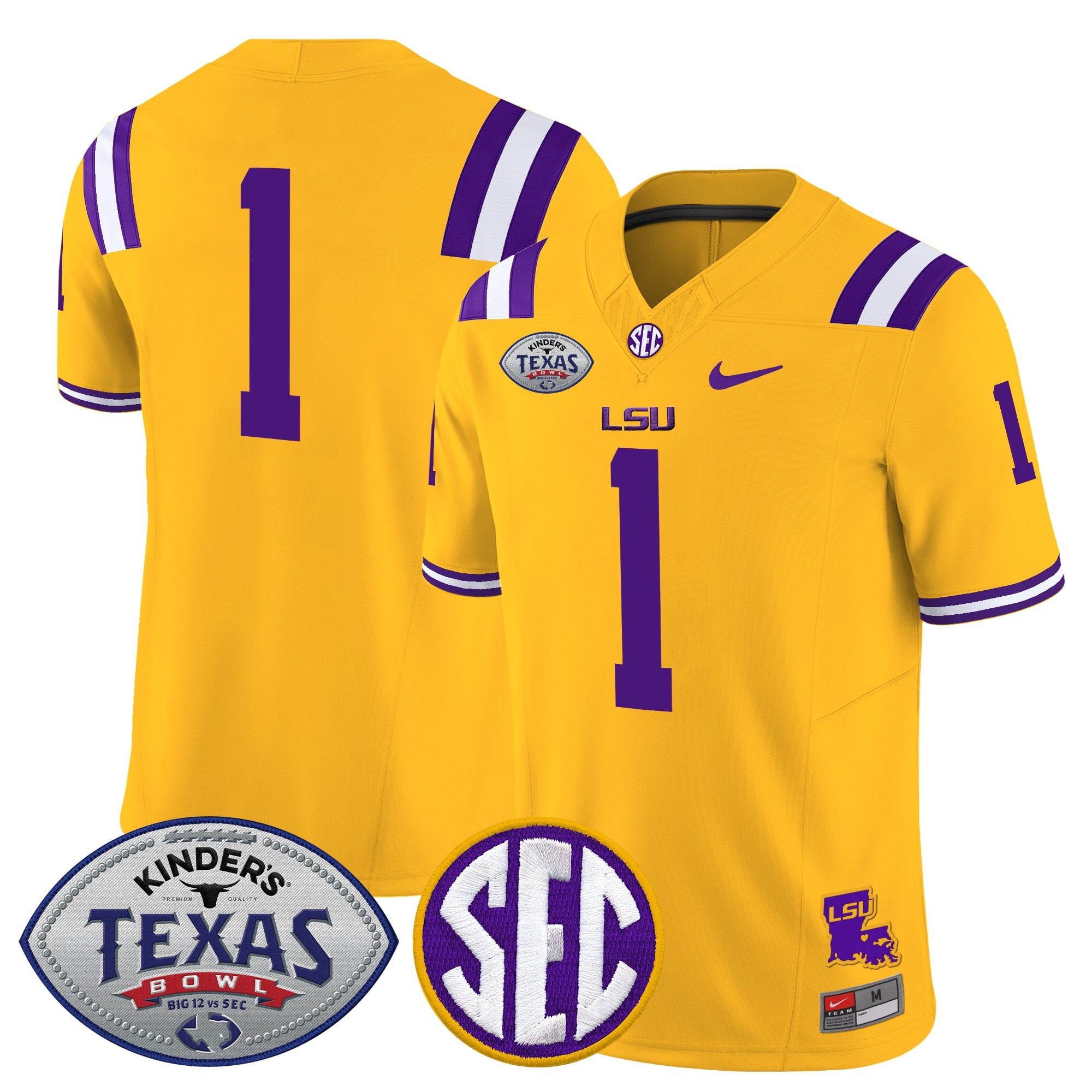 Men's LSU Tigers 2025 Texas Bowl Vapor Limited Jersey - All Stitched