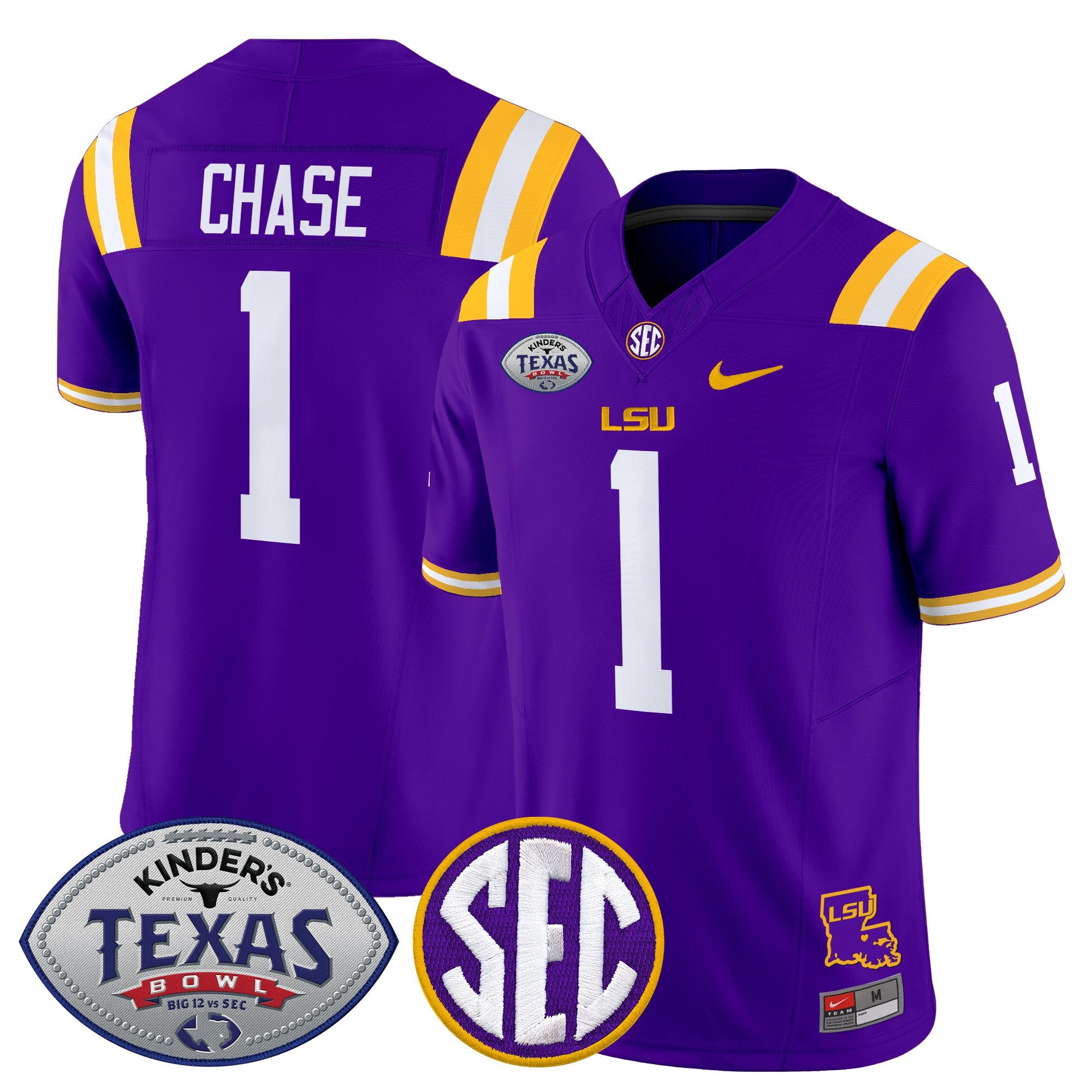Men's LSU Tigers 2025 Texas Bowl Vapor Limited Jersey - All Stitched