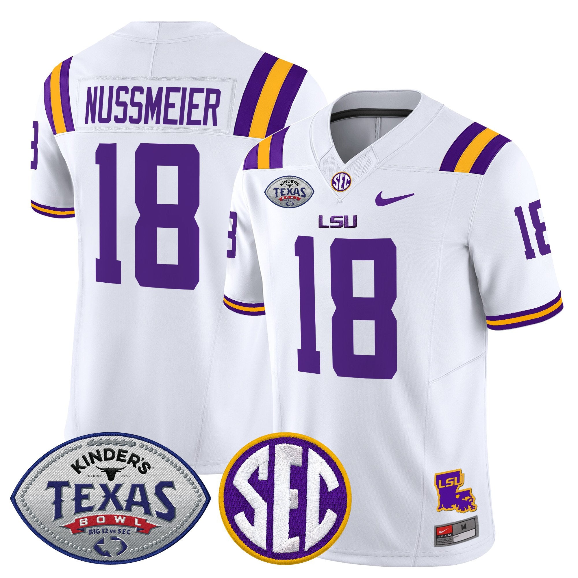 Men's LSU Tigers 2025 Texas Bowl Vapor Limited Jersey - All Stitched