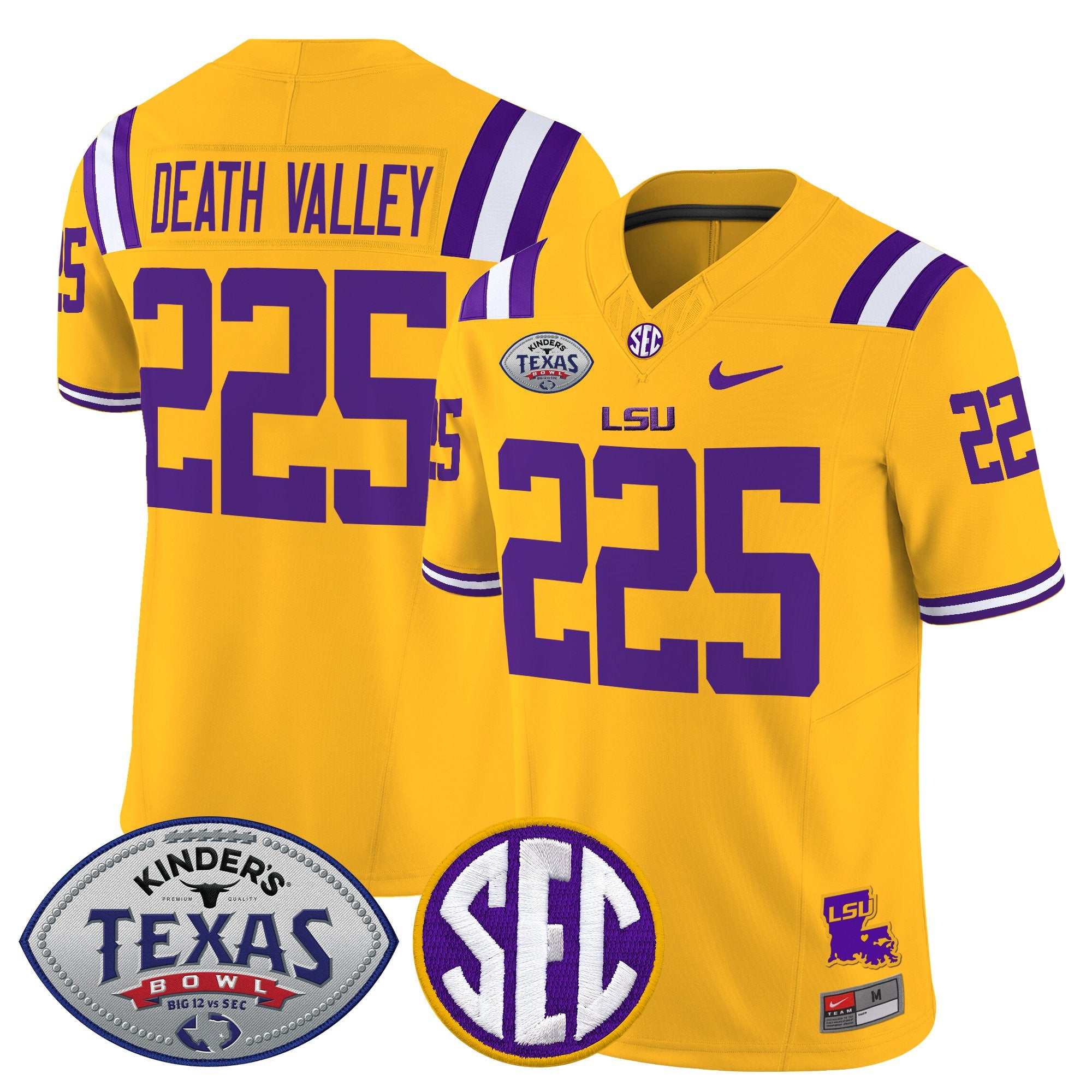 Men's LSU Tigers 2025 Texas Bowl Vapor Limited Jersey - All Stitched