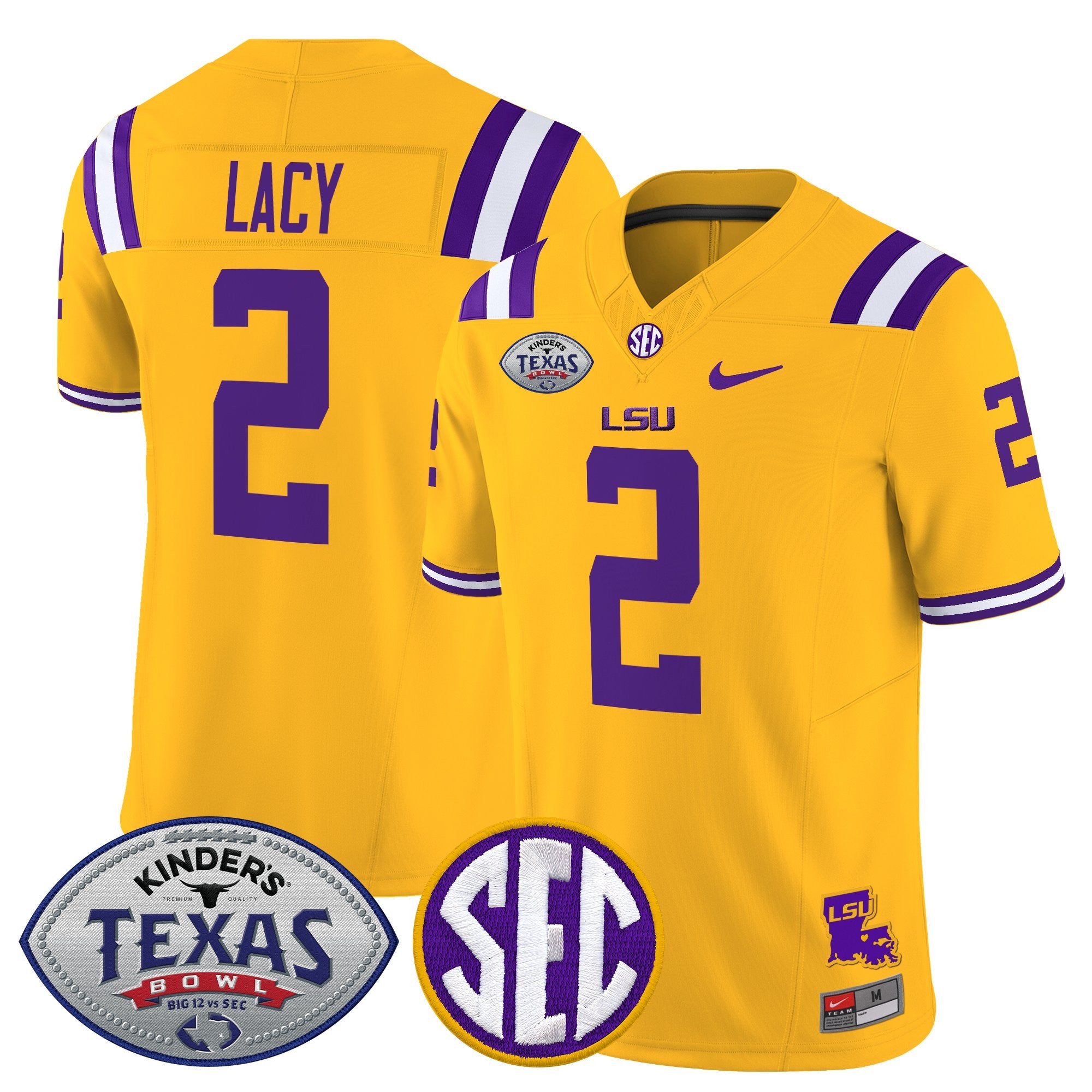 Men's LSU Tigers 2025 Texas Bowl Vapor Limited Jersey - All Stitched