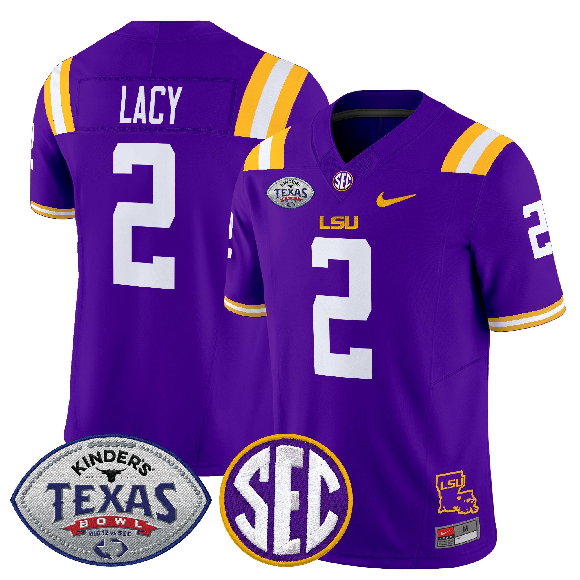Men's LSU Tigers 2025 Texas Bowl Vapor Limited Jersey - All Stitched
