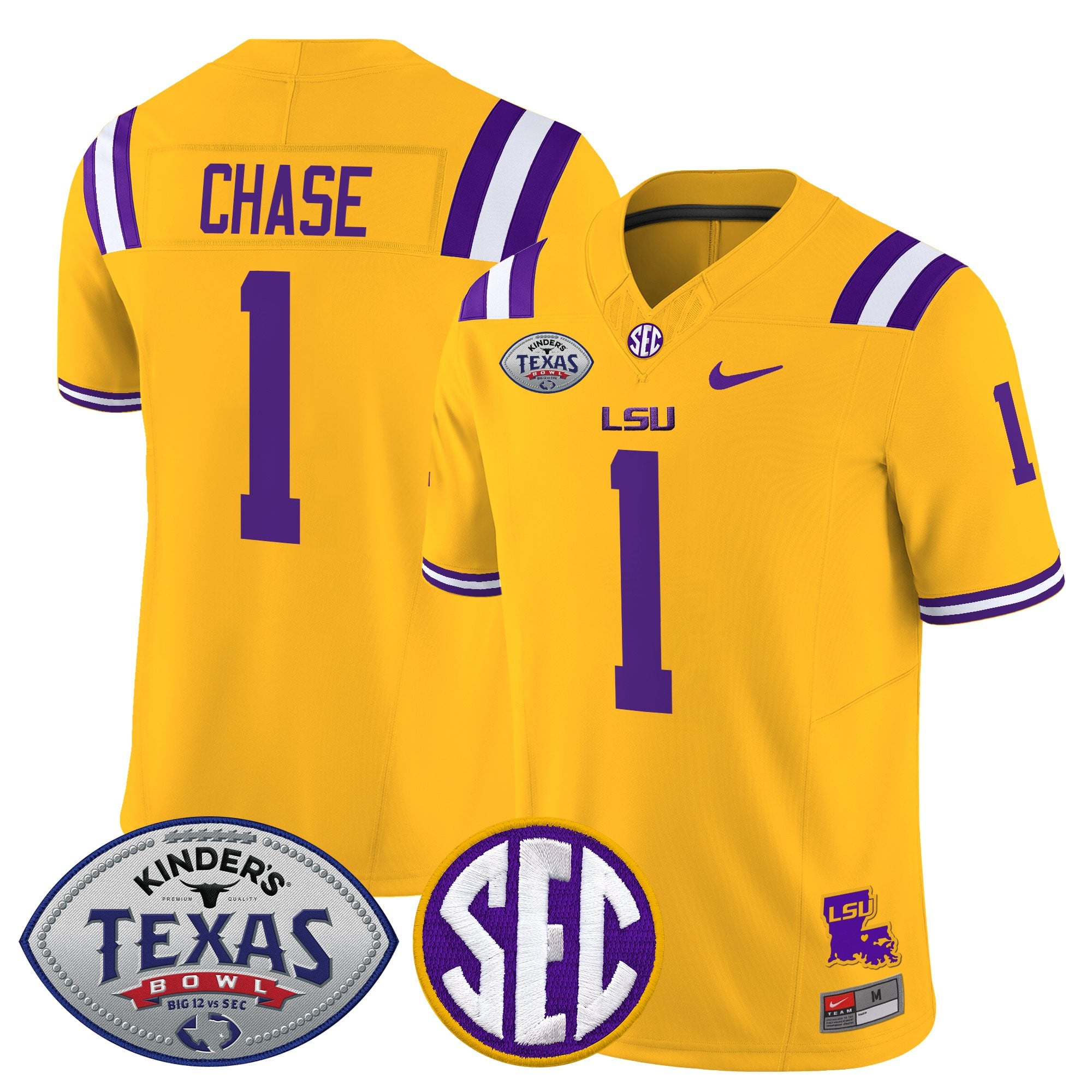 Men's LSU Tigers 2025 Texas Bowl Vapor Limited Jersey - All Stitched