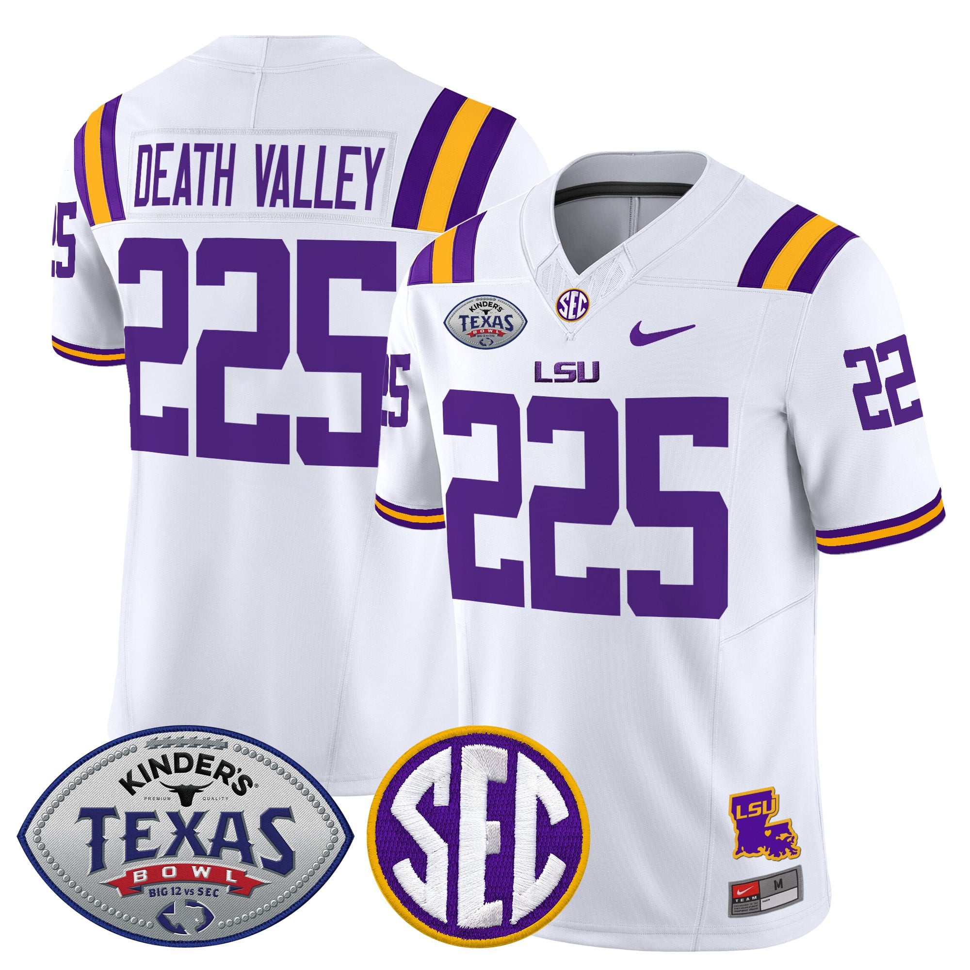 Men's LSU Tigers 2025 Texas Bowl Vapor Limited Jersey - All Stitched
