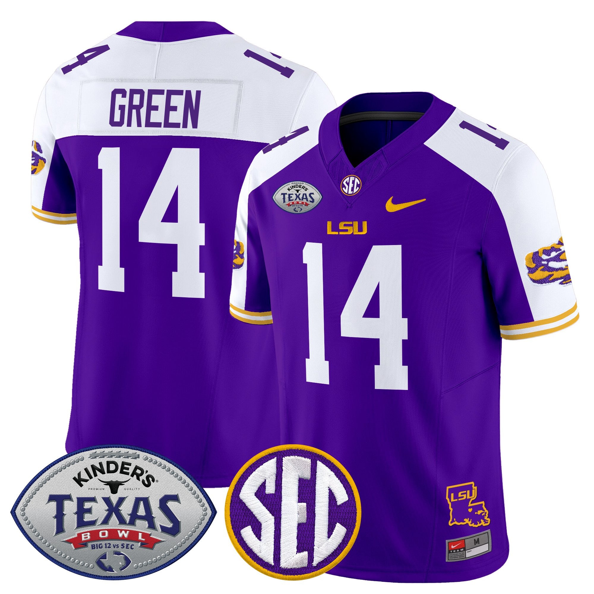 Men's LSU Tigers 2025 Texas Bowl Vapor Limited Jersey - All Stitched