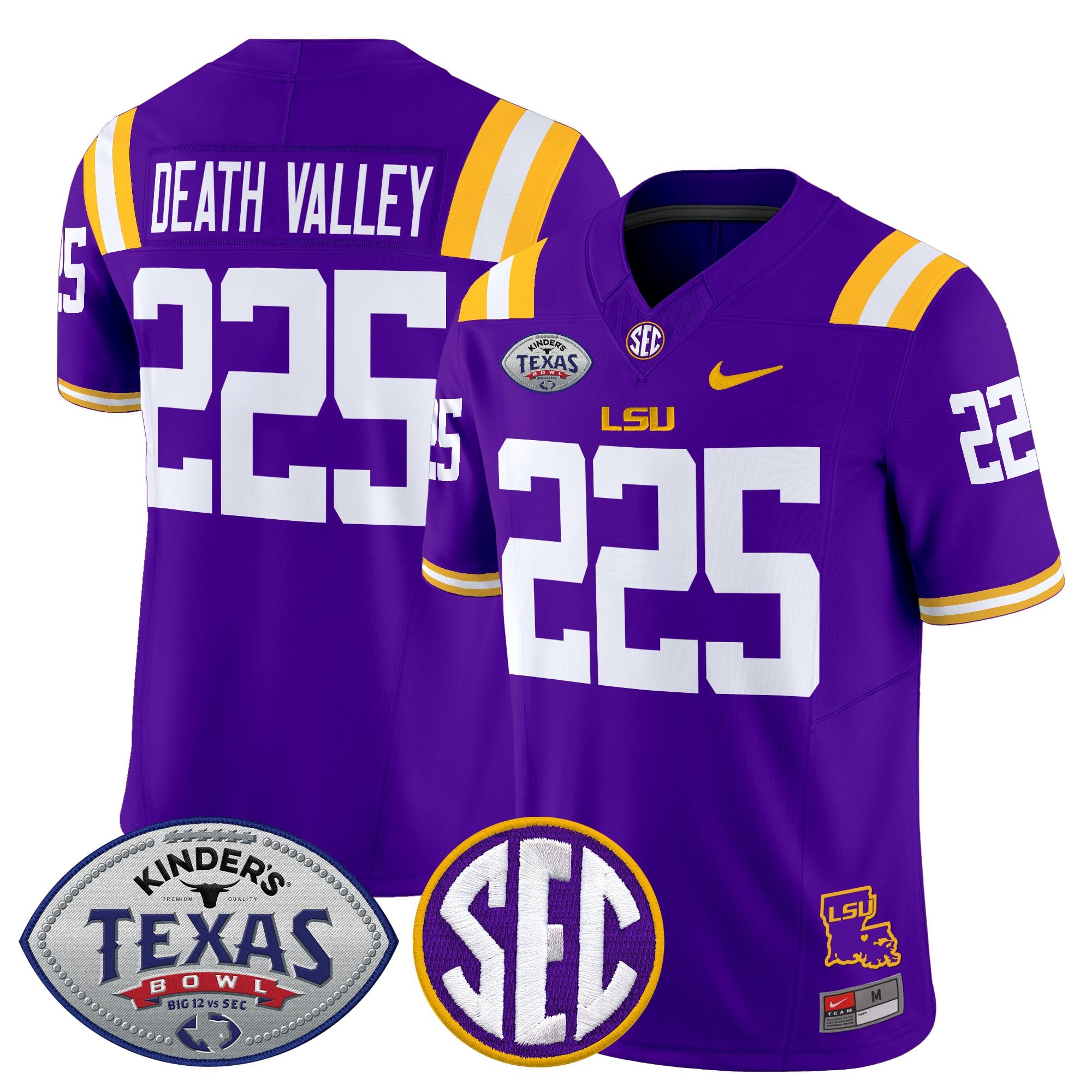 Men's LSU Tigers 2025 Texas Bowl Vapor Limited Jersey - All Stitched