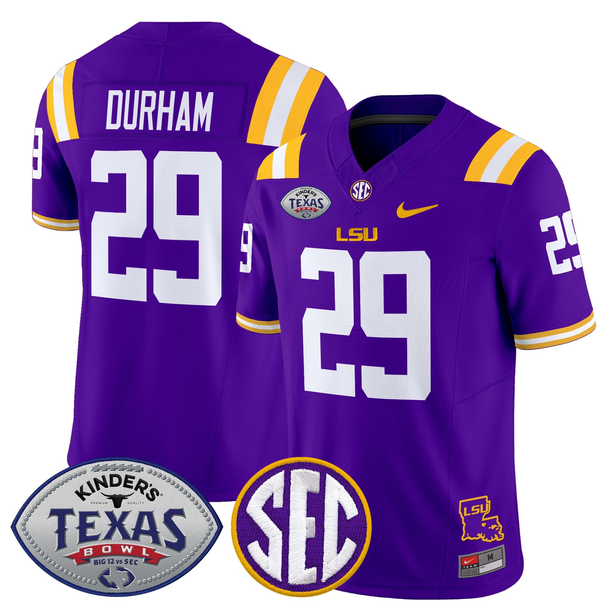 Men's LSU Tigers 2025 Texas Bowl Vapor Limited Jersey - All Stitched