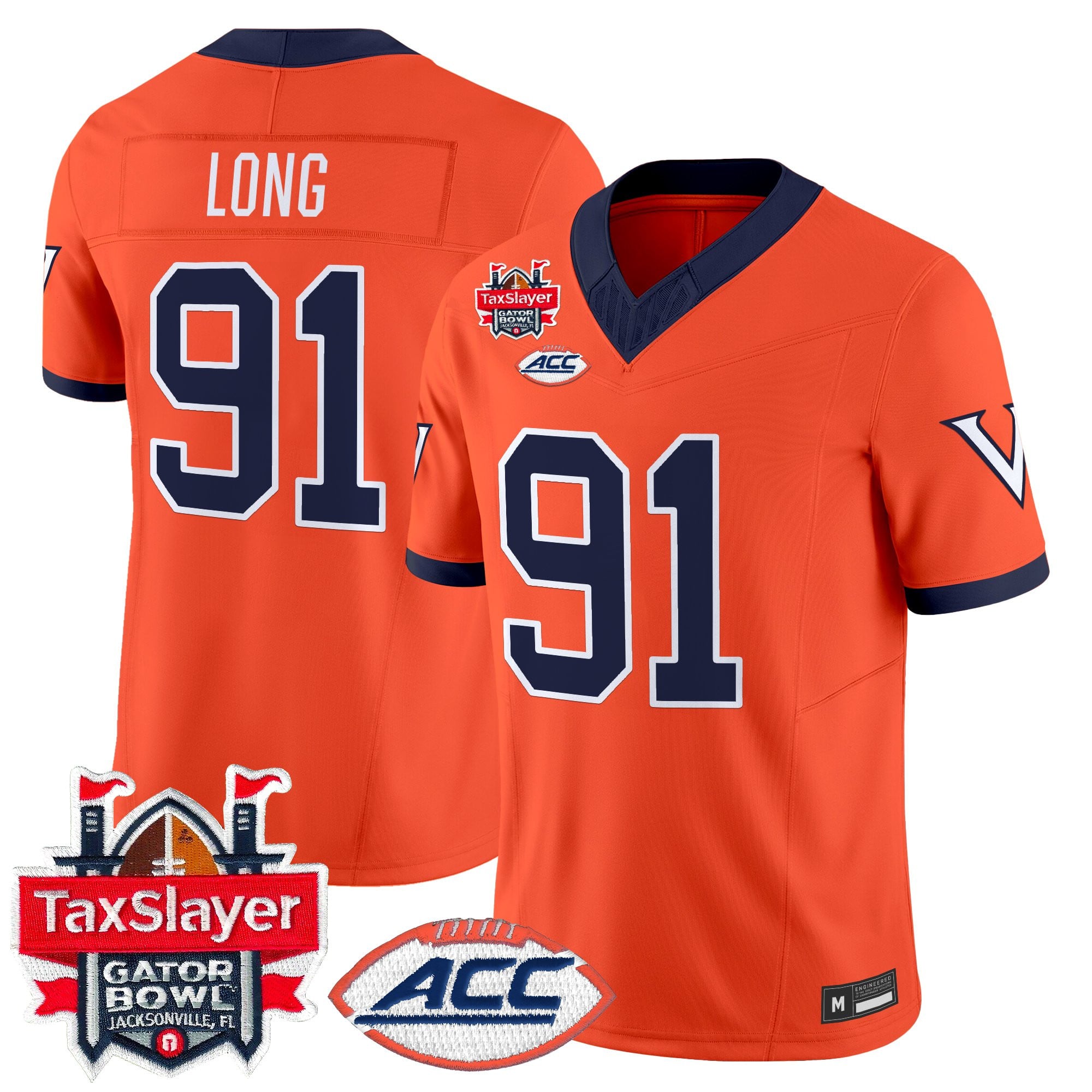 Men's Virginia Cavaliers 1995 Throwbacks Vapor Limited Jersey - Gator Bowl Patch - All Stitched
