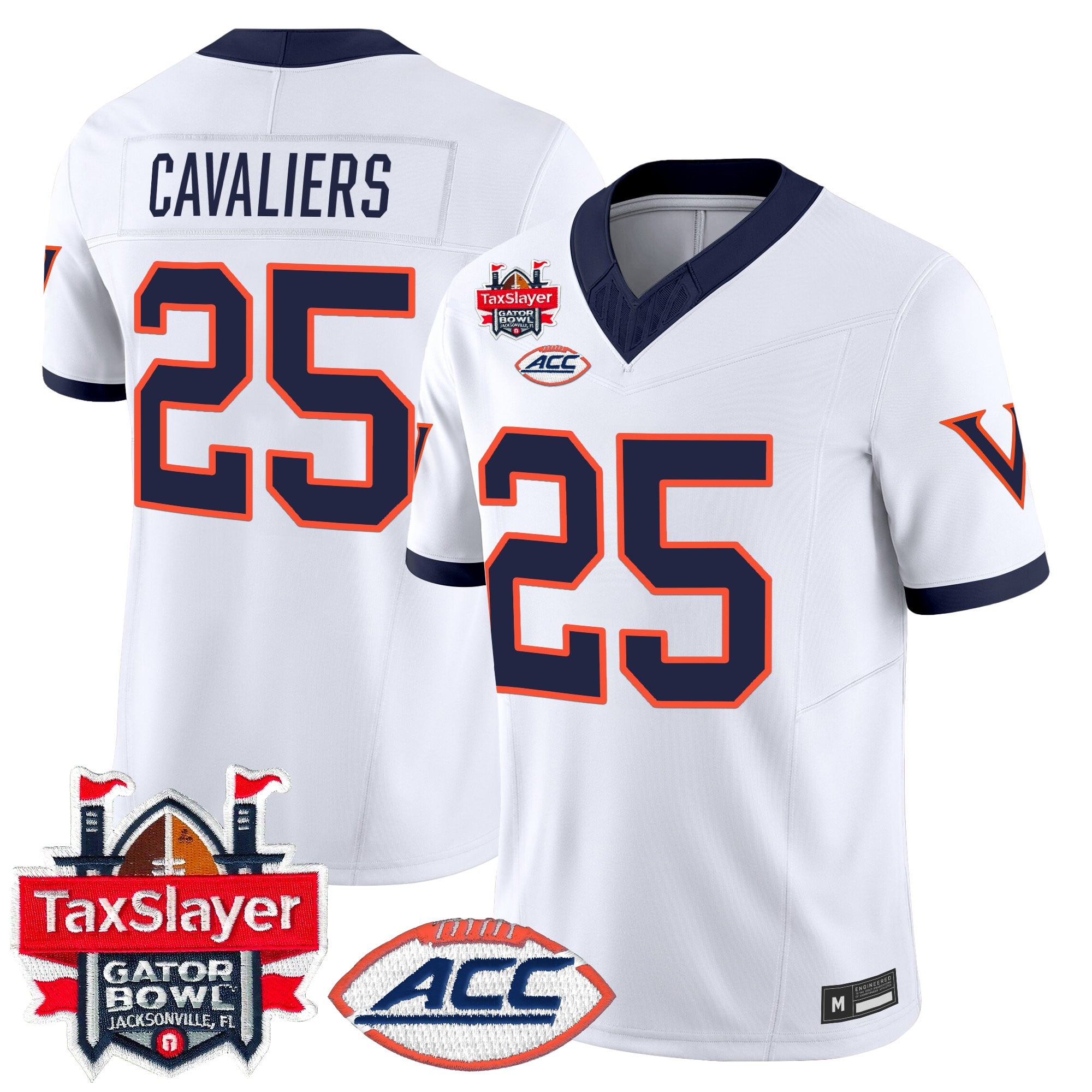 Men's Virginia Cavaliers 1995 Throwbacks Vapor Limited Jersey - Gator Bowl Patch - All Stitched
