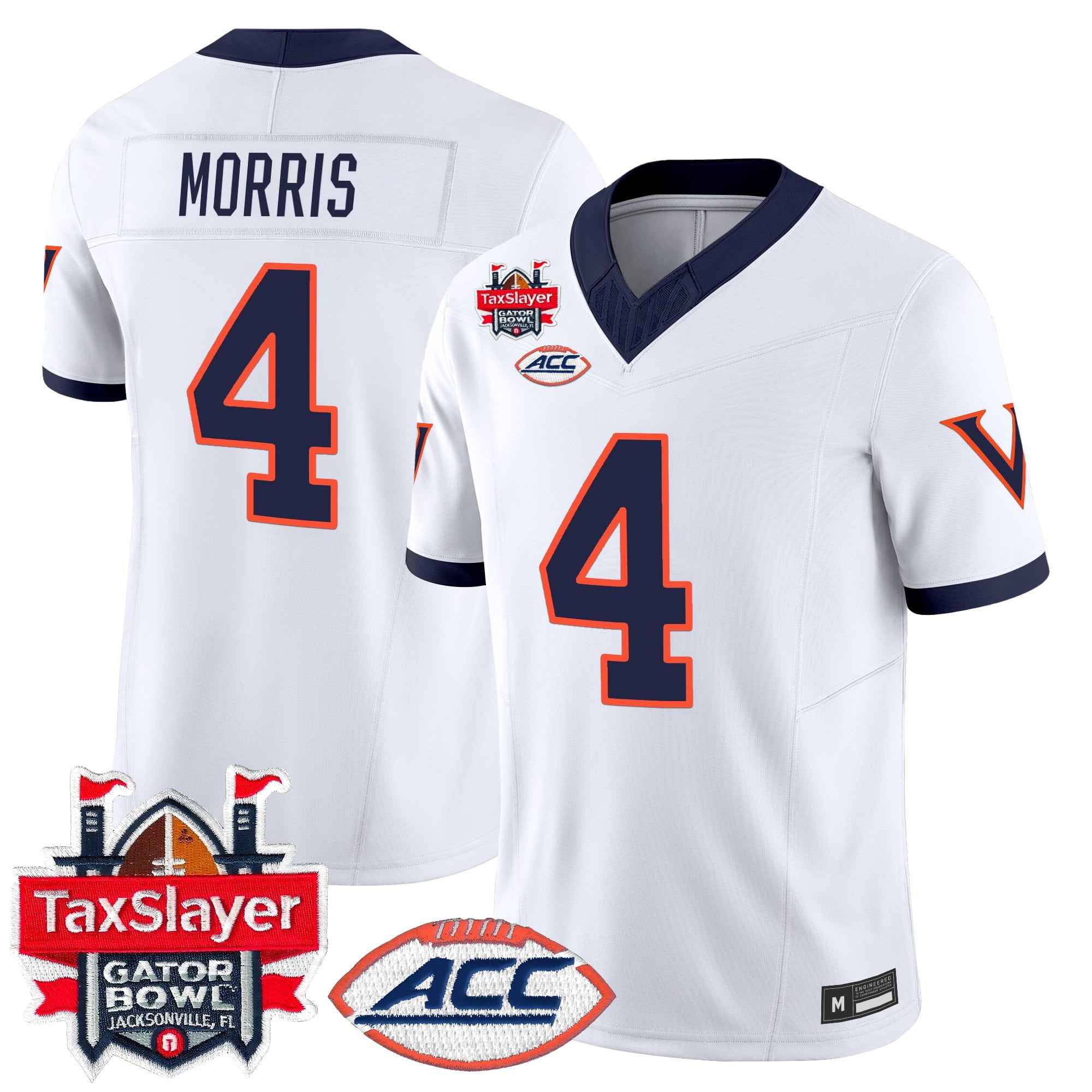 Men's Virginia Cavaliers 1995 Throwbacks Vapor Limited Jersey - Gator Bowl Patch - All Stitched