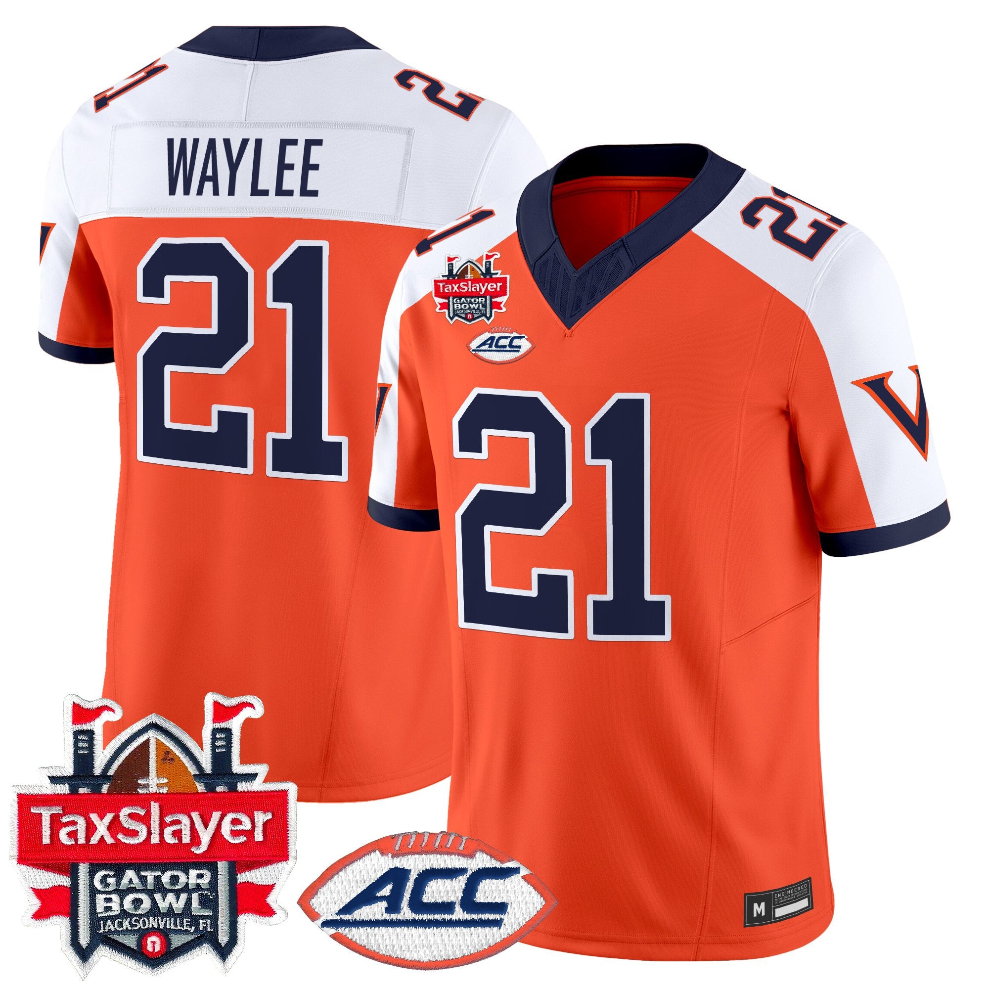 Men's Virginia Cavaliers 1995 Throwbacks Vapor Limited Jersey - Gator Bowl Patch - All Stitched