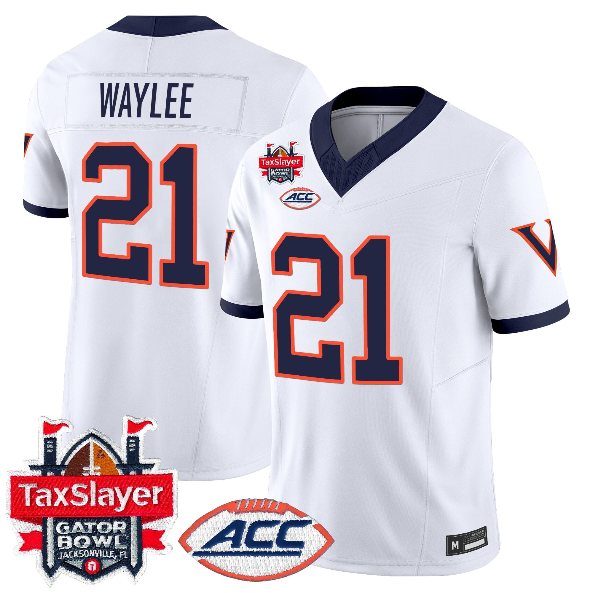 Men's Virginia Cavaliers 1995 Throwbacks Vapor Limited Jersey - Gator Bowl Patch - All Stitched