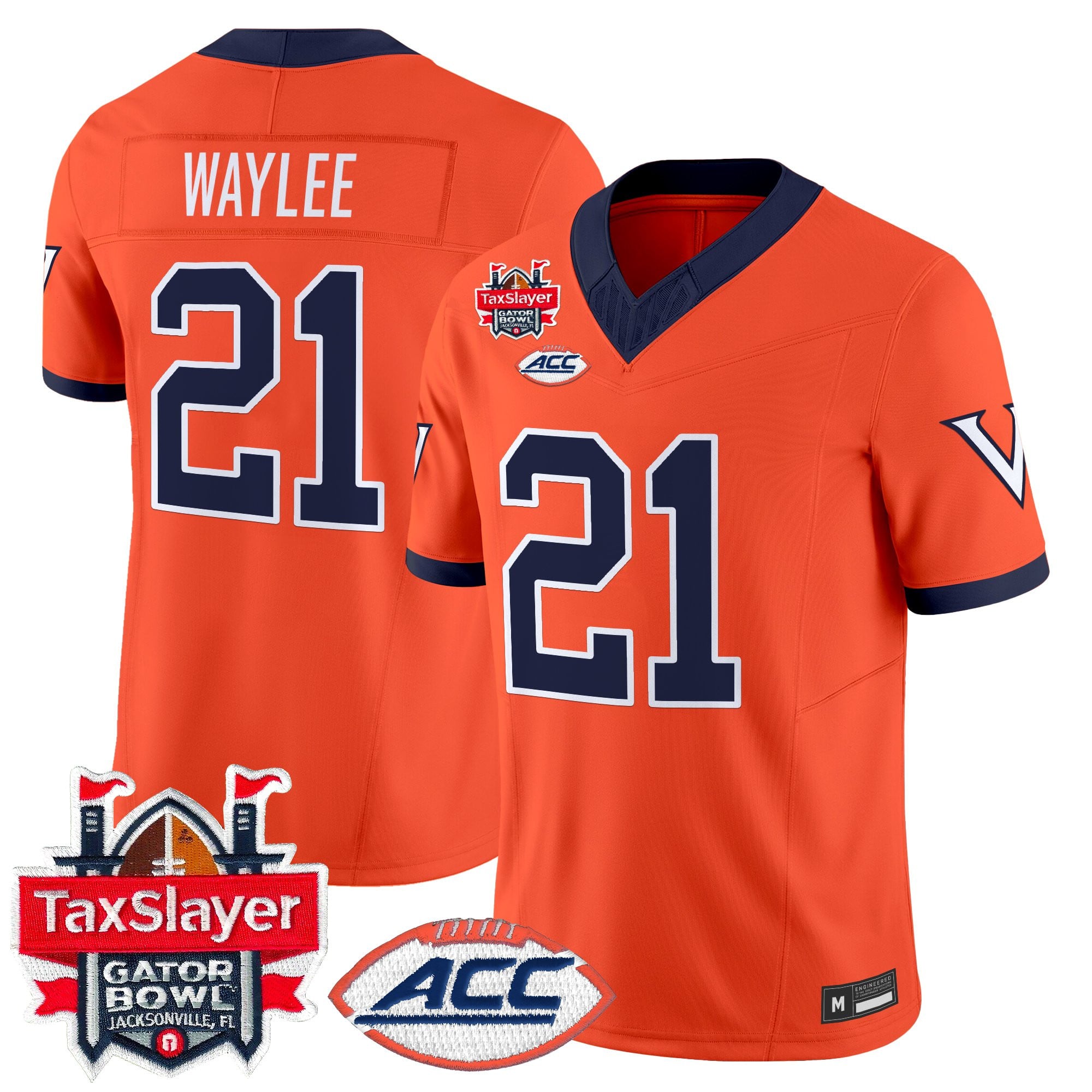 Men's Virginia Cavaliers 1995 Throwbacks Vapor Limited Jersey - Gator Bowl Patch - All Stitched