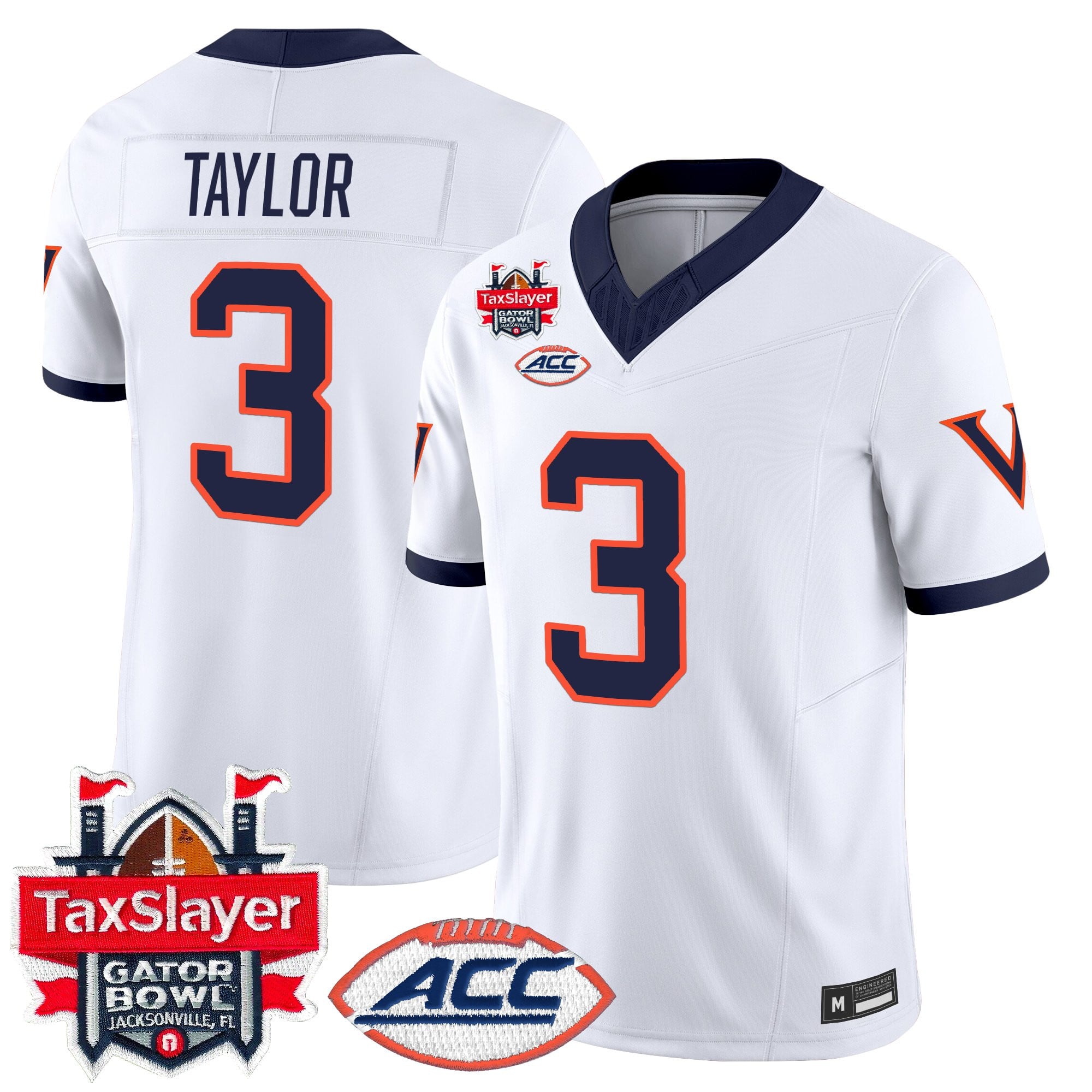Men's Virginia Cavaliers 1995 Throwbacks Vapor Limited Jersey - Gator Bowl Patch - All Stitched
