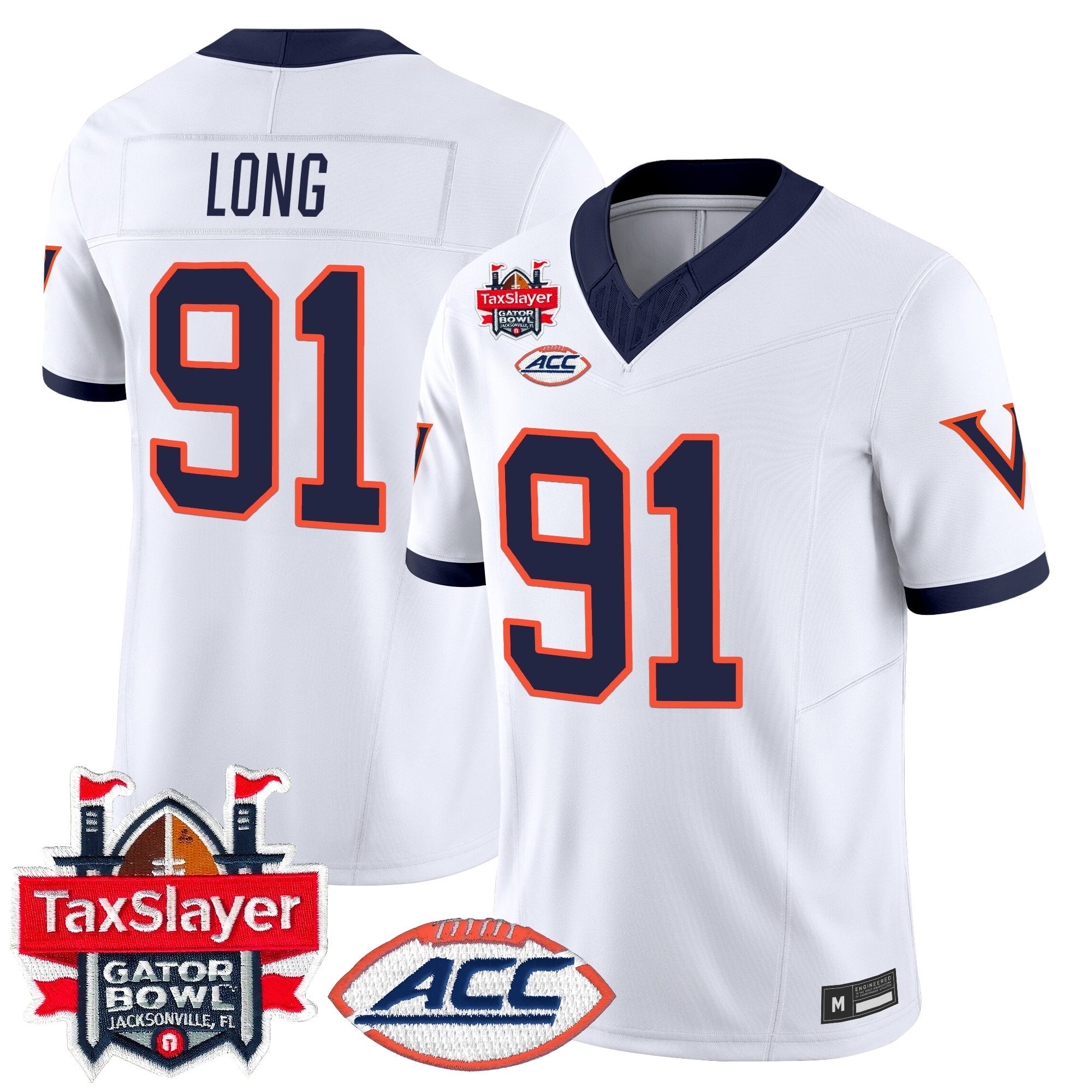 Men's Virginia Cavaliers 1995 Throwbacks Vapor Limited Jersey - Gator Bowl Patch - All Stitched