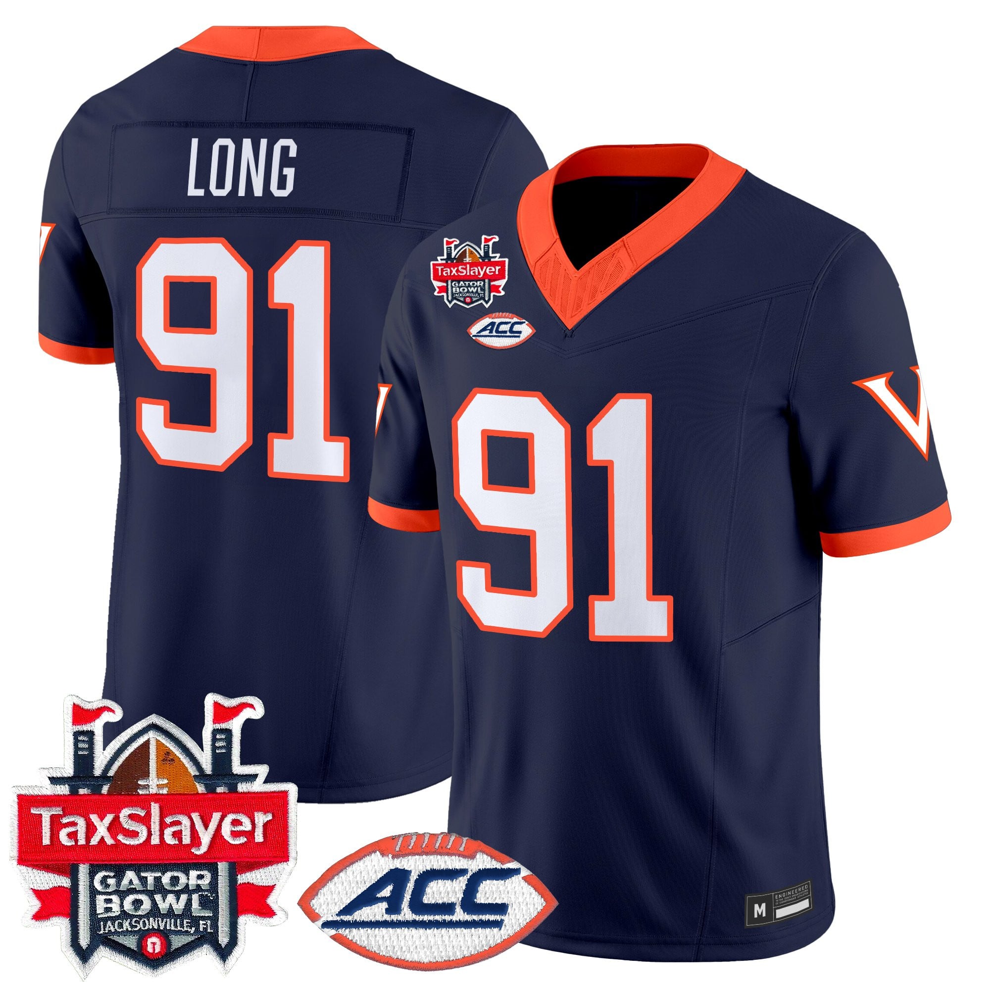 Men's Virginia Cavaliers 1995 Throwbacks Vapor Limited Jersey - Gator Bowl Patch - All Stitched