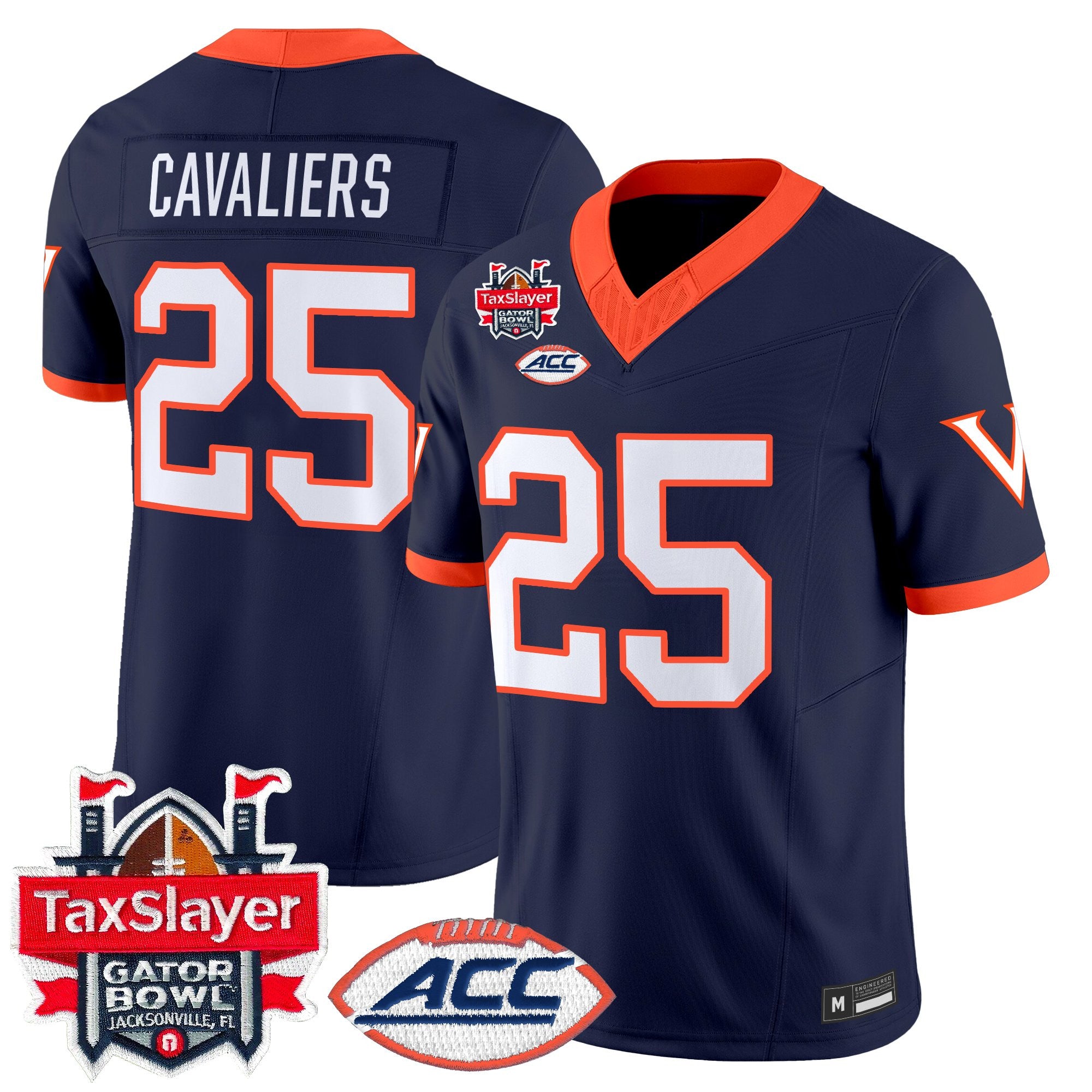 Men's Virginia Cavaliers 1995 Throwbacks Vapor Limited Jersey - Gator Bowl Patch - All Stitched