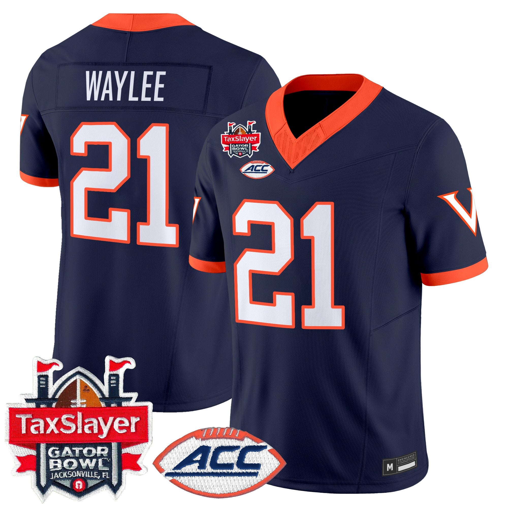 Men's Virginia Cavaliers 1995 Throwbacks Vapor Limited Jersey - Gator Bowl Patch - All Stitched
