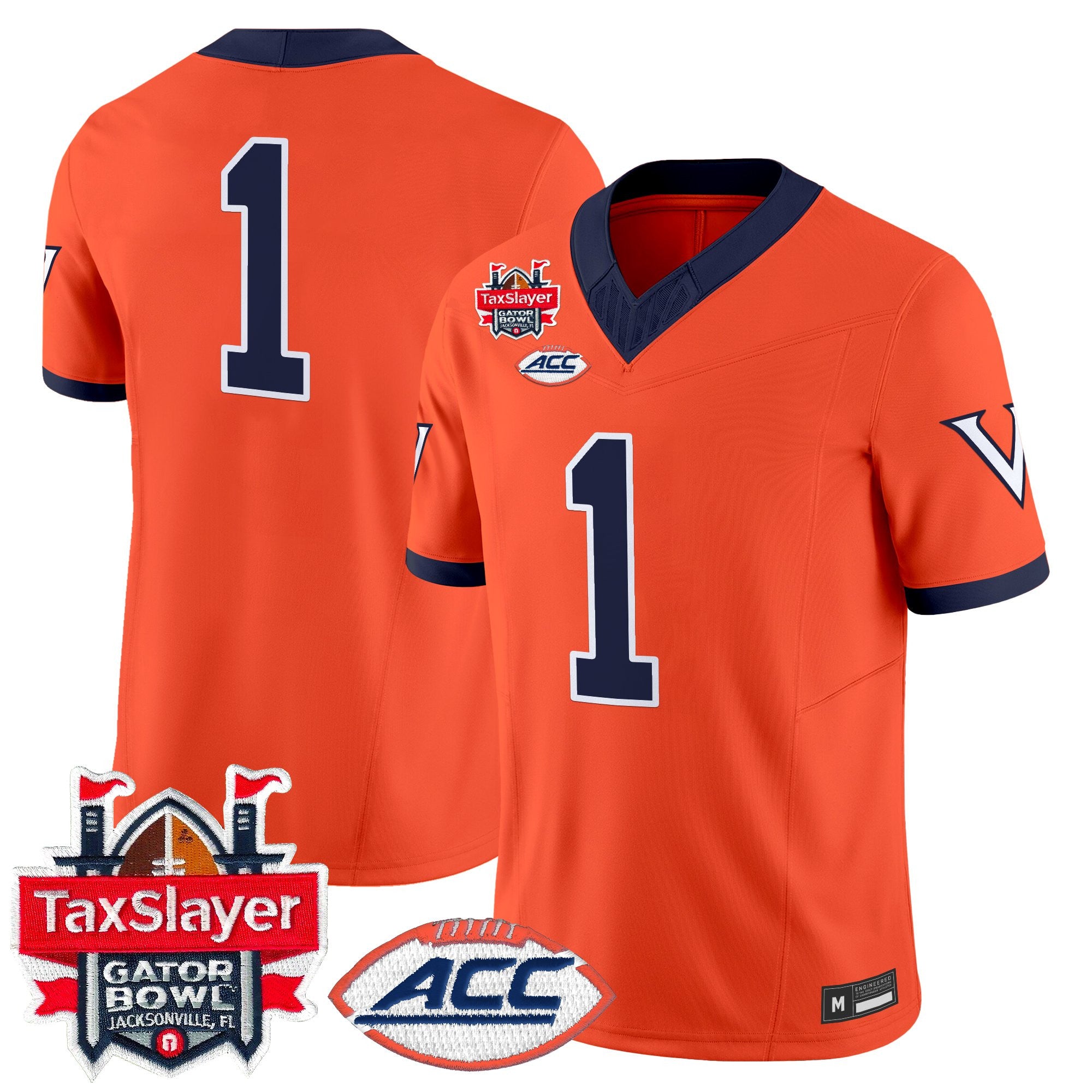 Men's Virginia Cavaliers 1995 Throwbacks Vapor Limited Jersey - Gator Bowl Patch - All Stitched