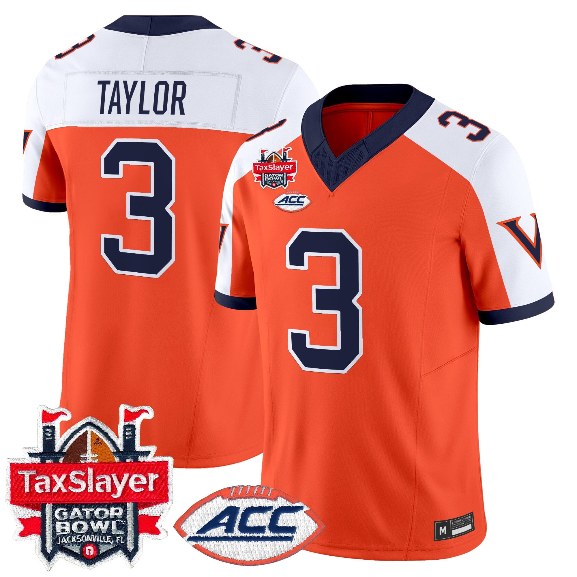 Men's Virginia Cavaliers 1995 Throwbacks Vapor Limited Jersey - Gator Bowl Patch - All Stitched