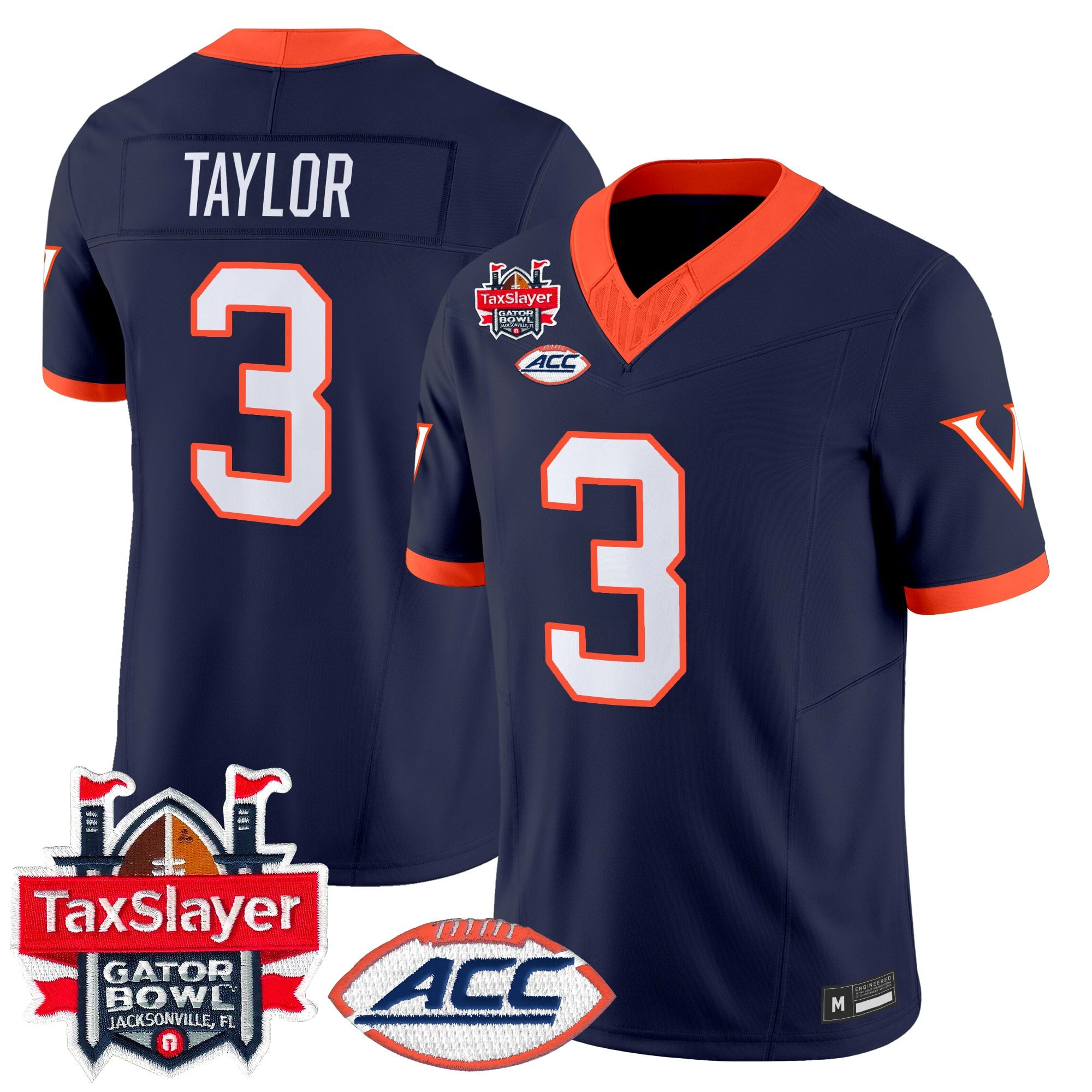 Men's Virginia Cavaliers 1995 Throwbacks Vapor Limited Jersey - Gator Bowl Patch - All Stitched