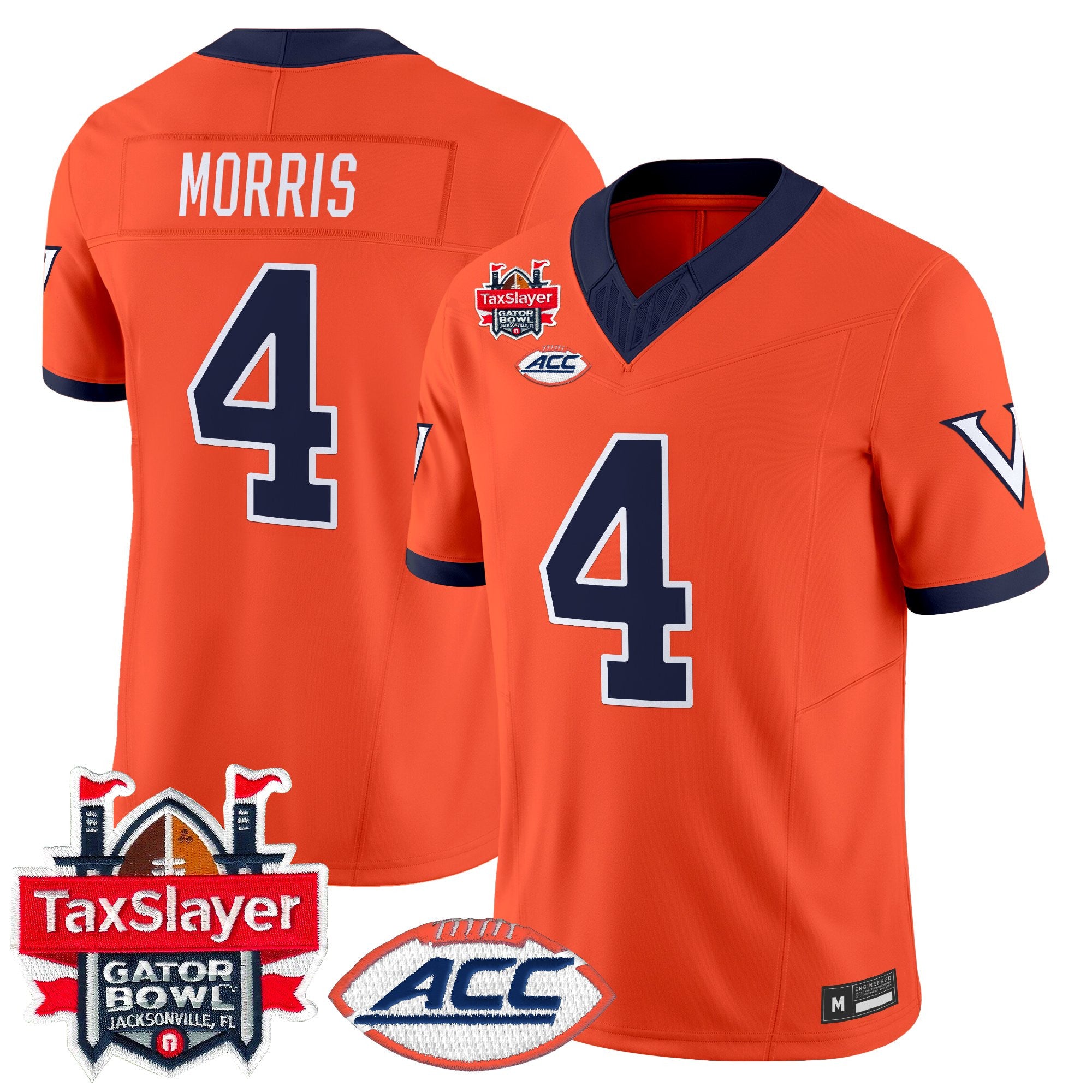 Men's Virginia Cavaliers 1995 Throwbacks Vapor Limited Jersey - Gator Bowl Patch - All Stitched