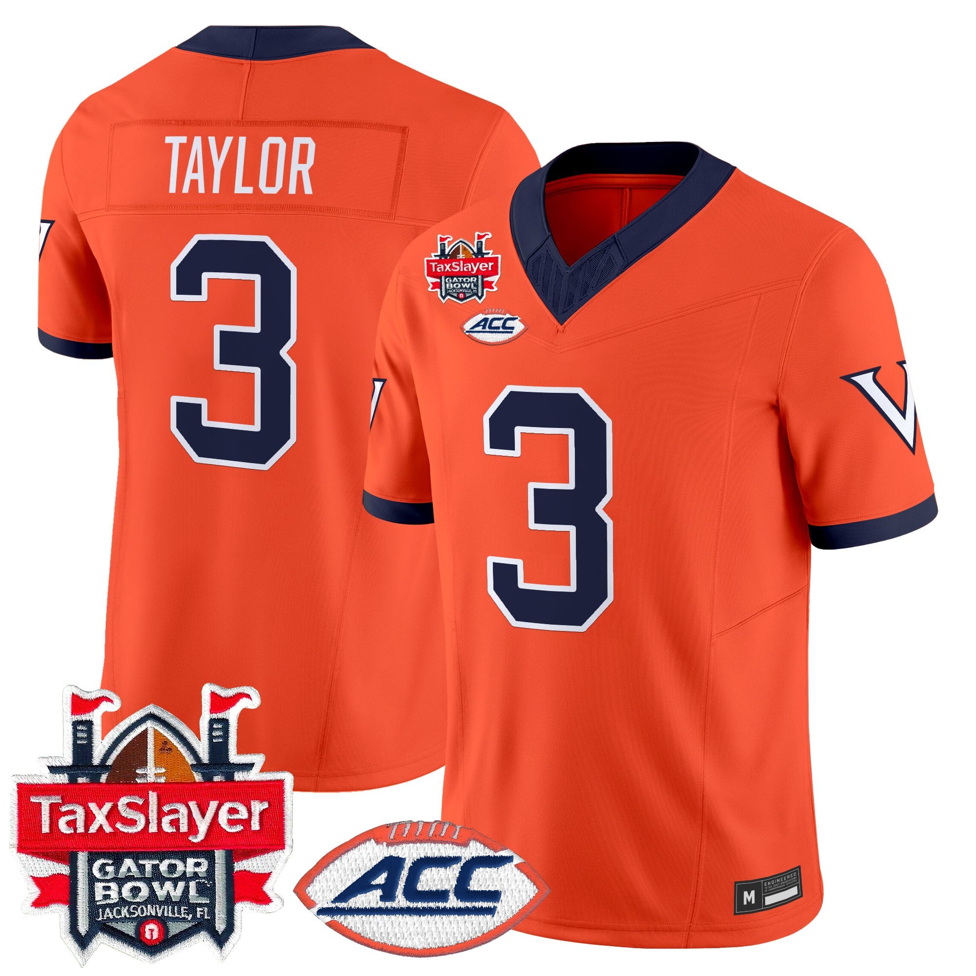 Men's Virginia Cavaliers 1995 Throwbacks Vapor Limited Jersey - Gator Bowl Patch - All Stitched