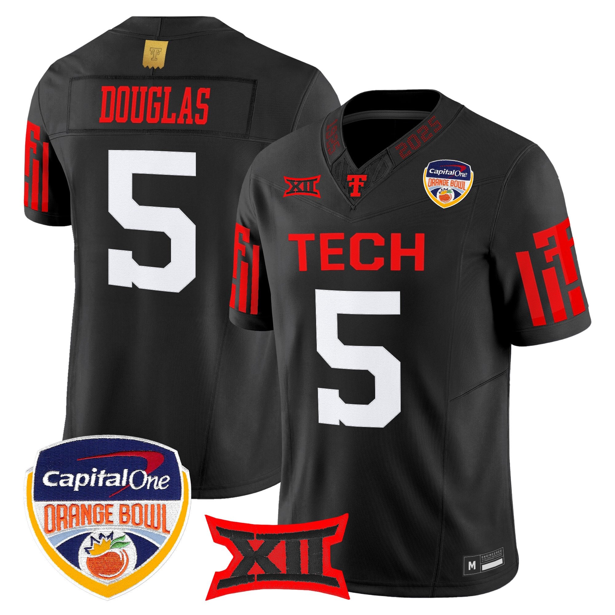 Men's Texas Tech Red Raiders 2025 Orange Bowl Vapor Limited Jersey - All Stitched