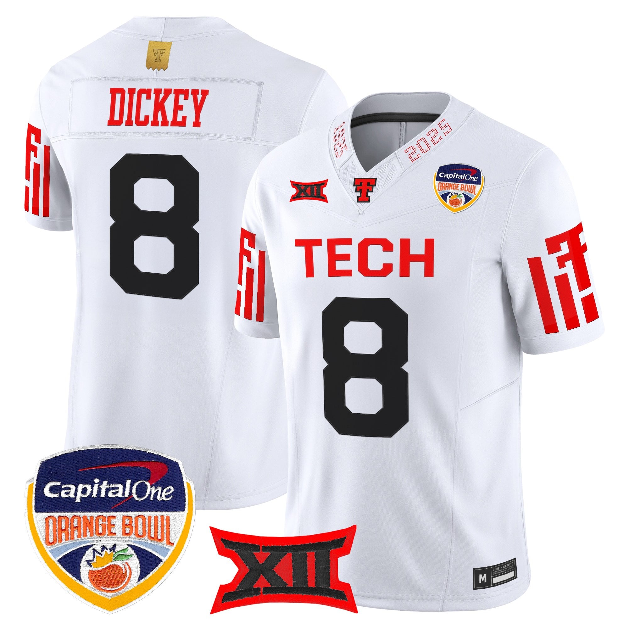 Men's Texas Tech Red Raiders 2025 Orange Bowl Vapor Limited Jersey - All Stitched
