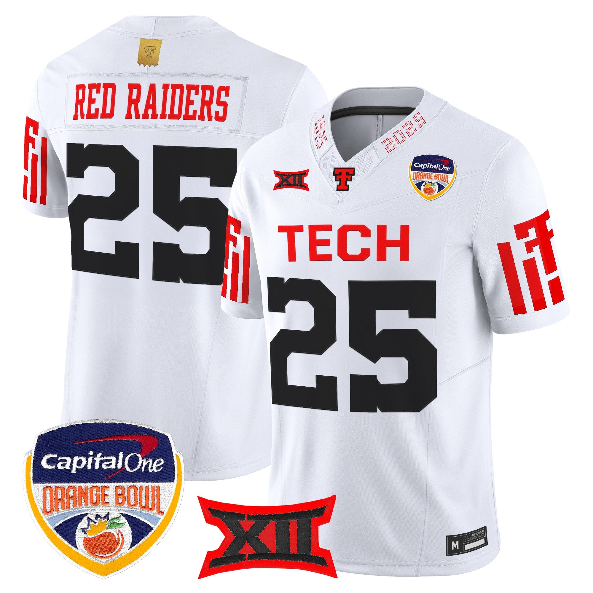Men's Texas Tech Red Raiders 2025 Orange Bowl Vapor Limited Jersey - All Stitched
