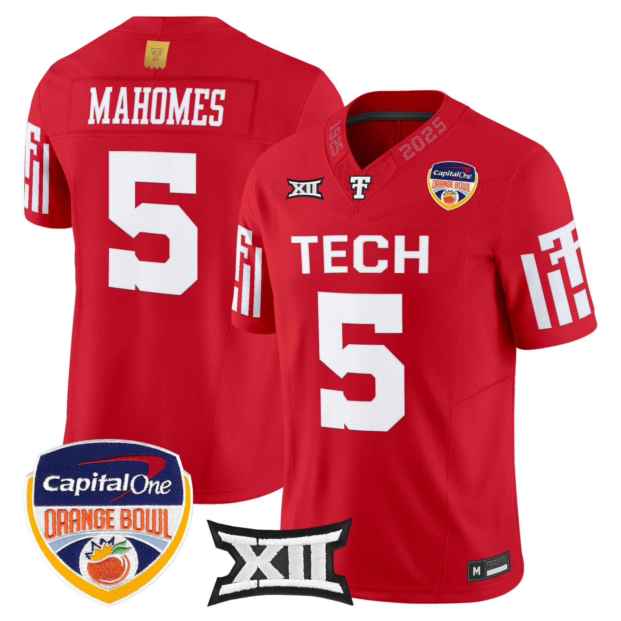 Men's Texas Tech Red Raiders 2025 Orange Bowl Vapor Limited Jersey - All Stitched