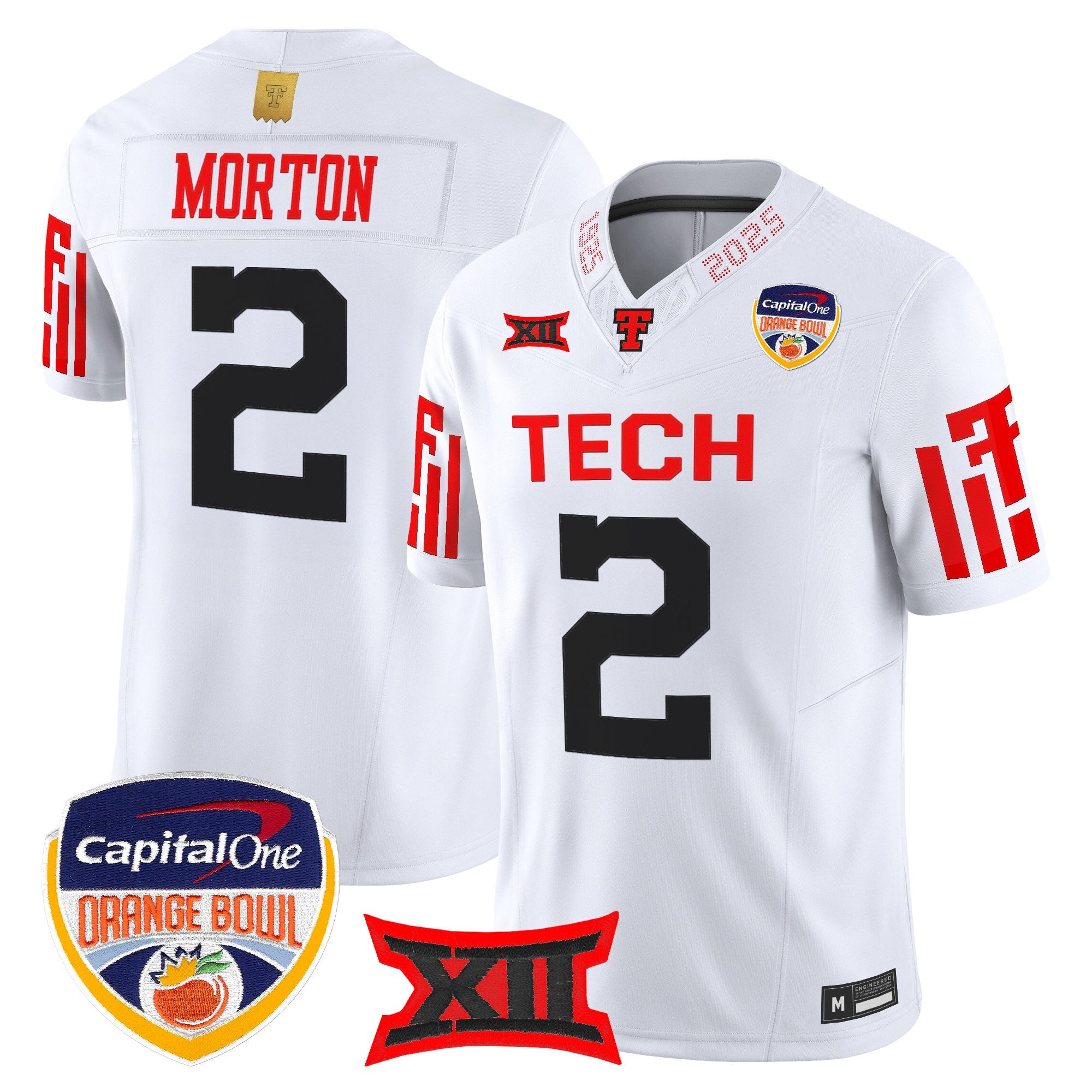 Men's Texas Tech Red Raiders 2025 Orange Bowl Vapor Limited Jersey - All Stitched