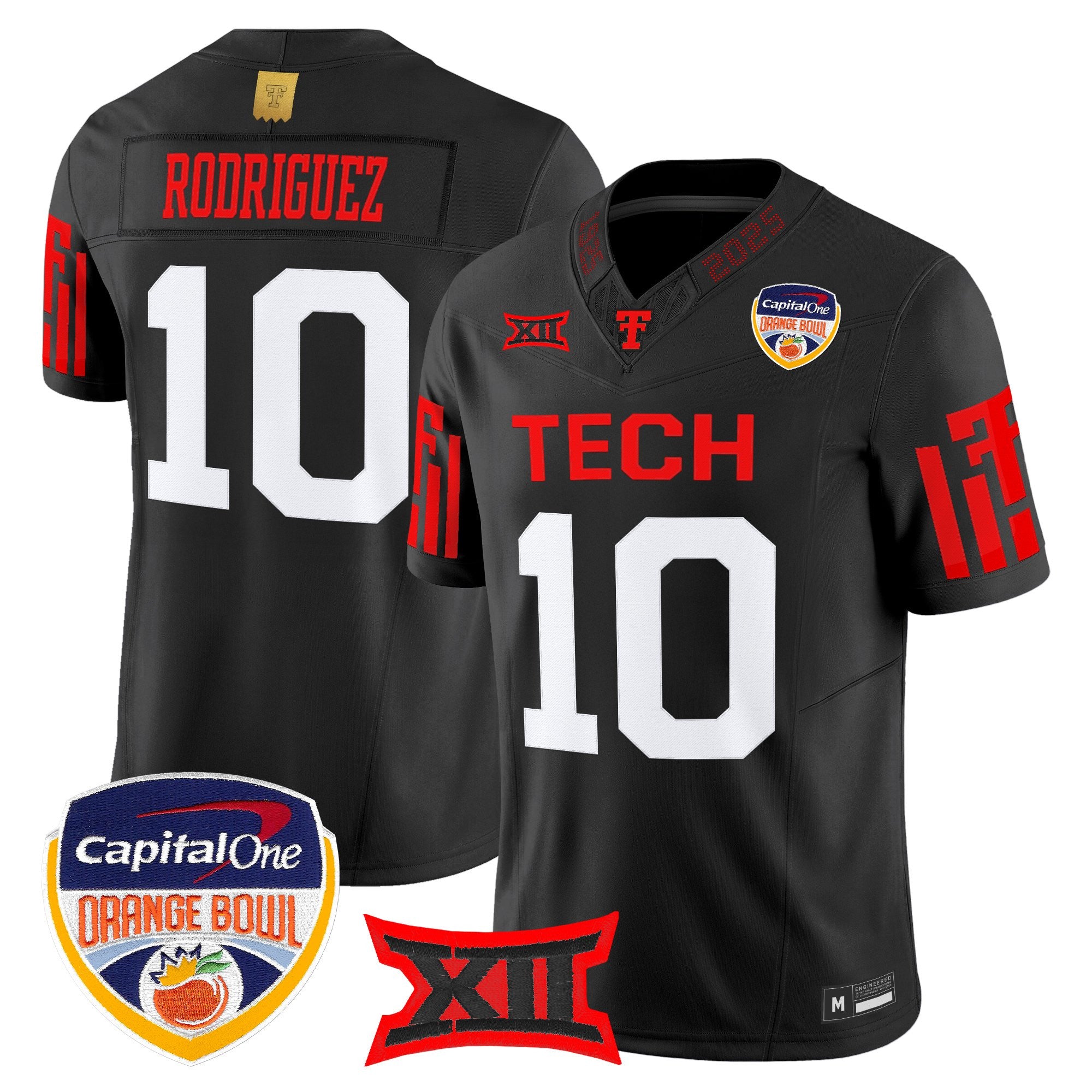 Men's Texas Tech Red Raiders 2025 Orange Bowl Vapor Limited Jersey - All Stitched