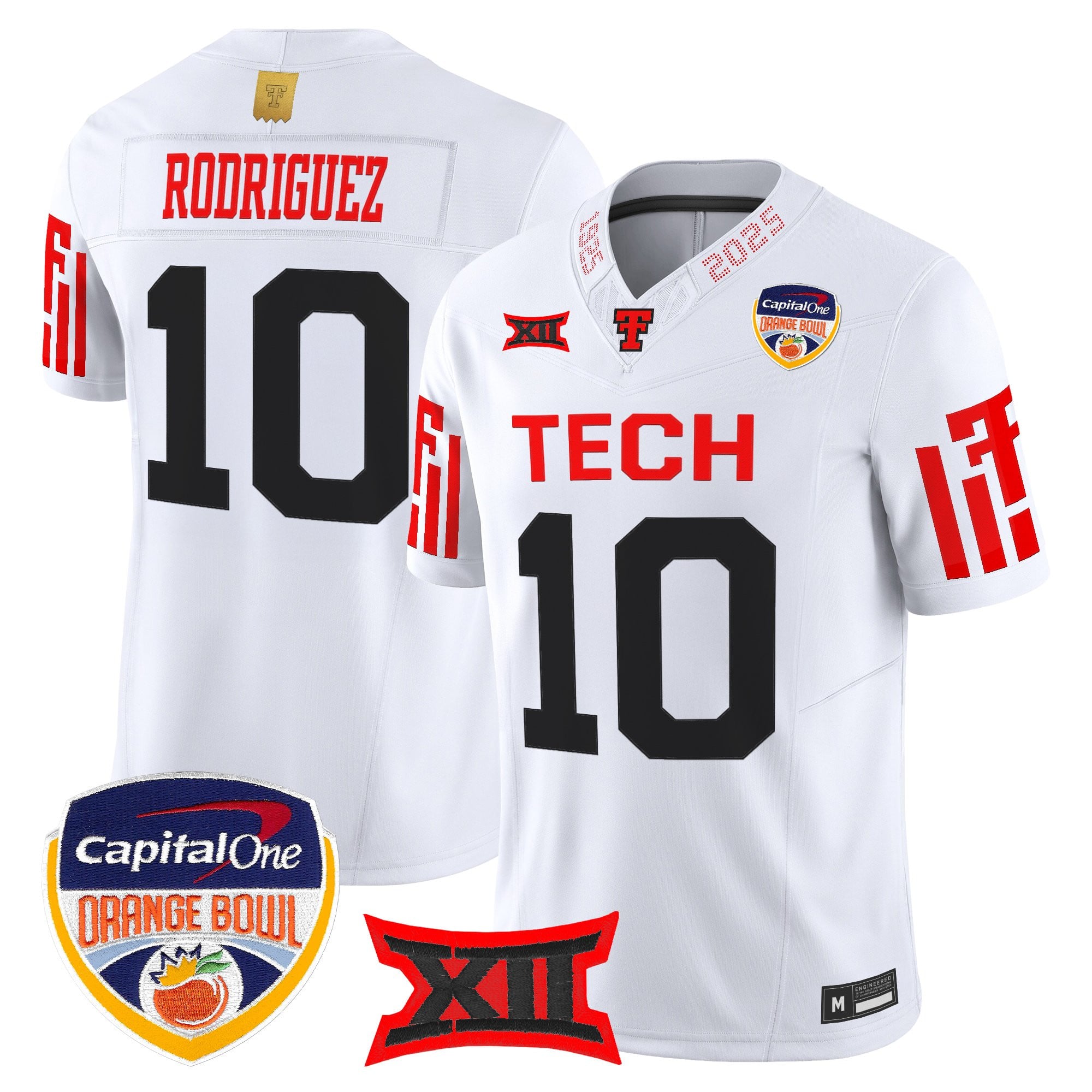 Men's Texas Tech Red Raiders 2025 Orange Bowl Vapor Limited Jersey - All Stitched