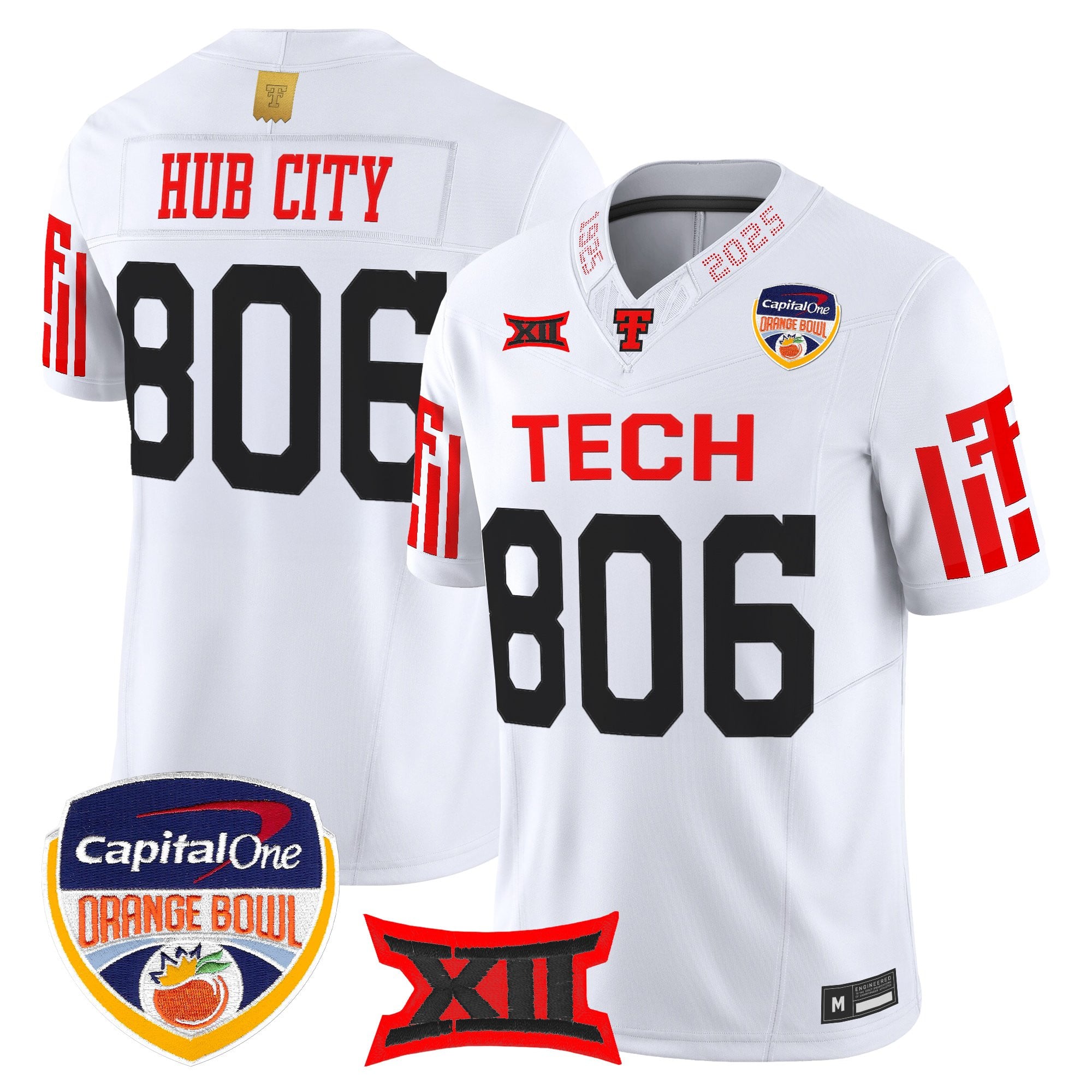 Men's Texas Tech Red Raiders 2025 Orange Bowl Vapor Limited Jersey - All Stitched