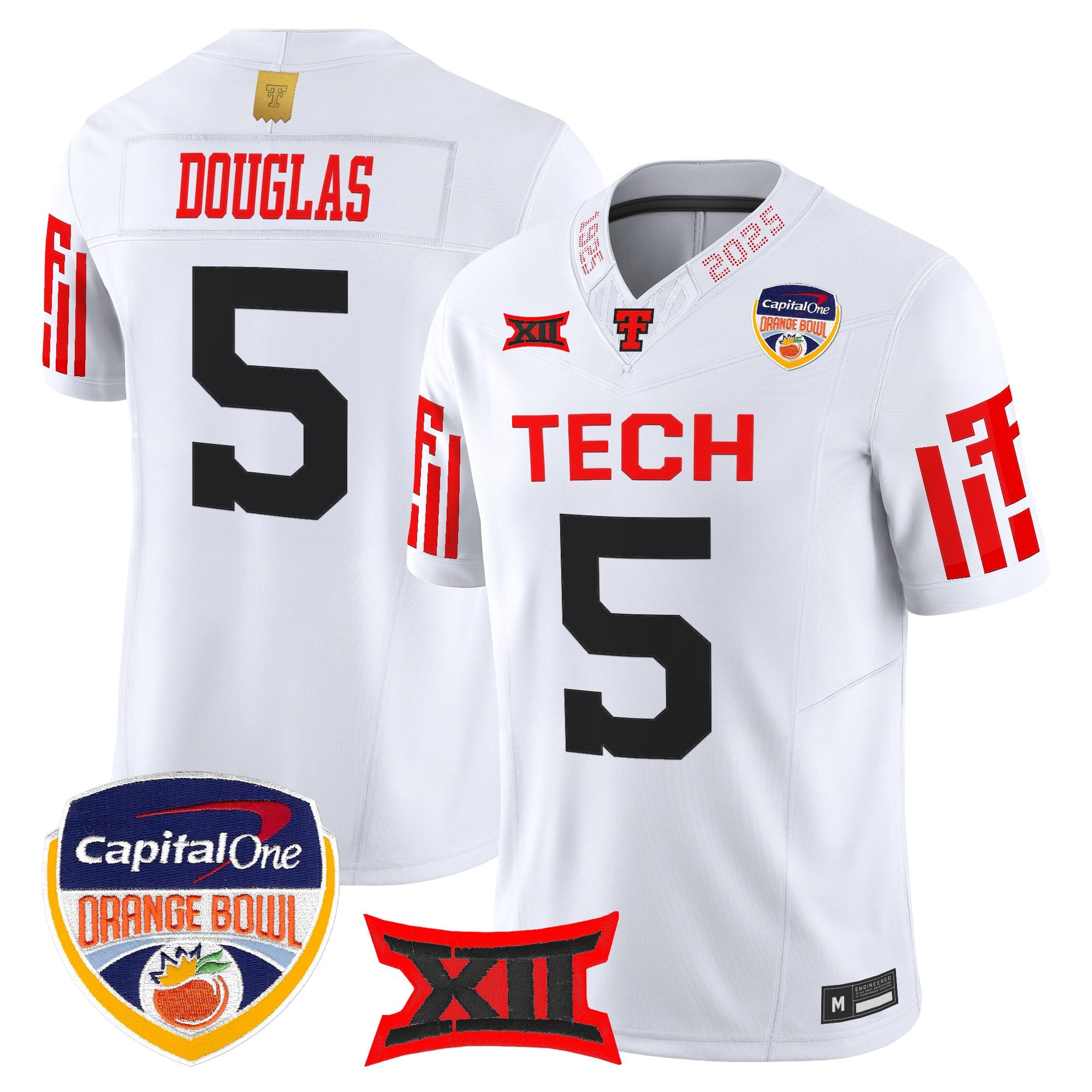 Men's Texas Tech Red Raiders 2025 Orange Bowl Vapor Limited Jersey - All Stitched