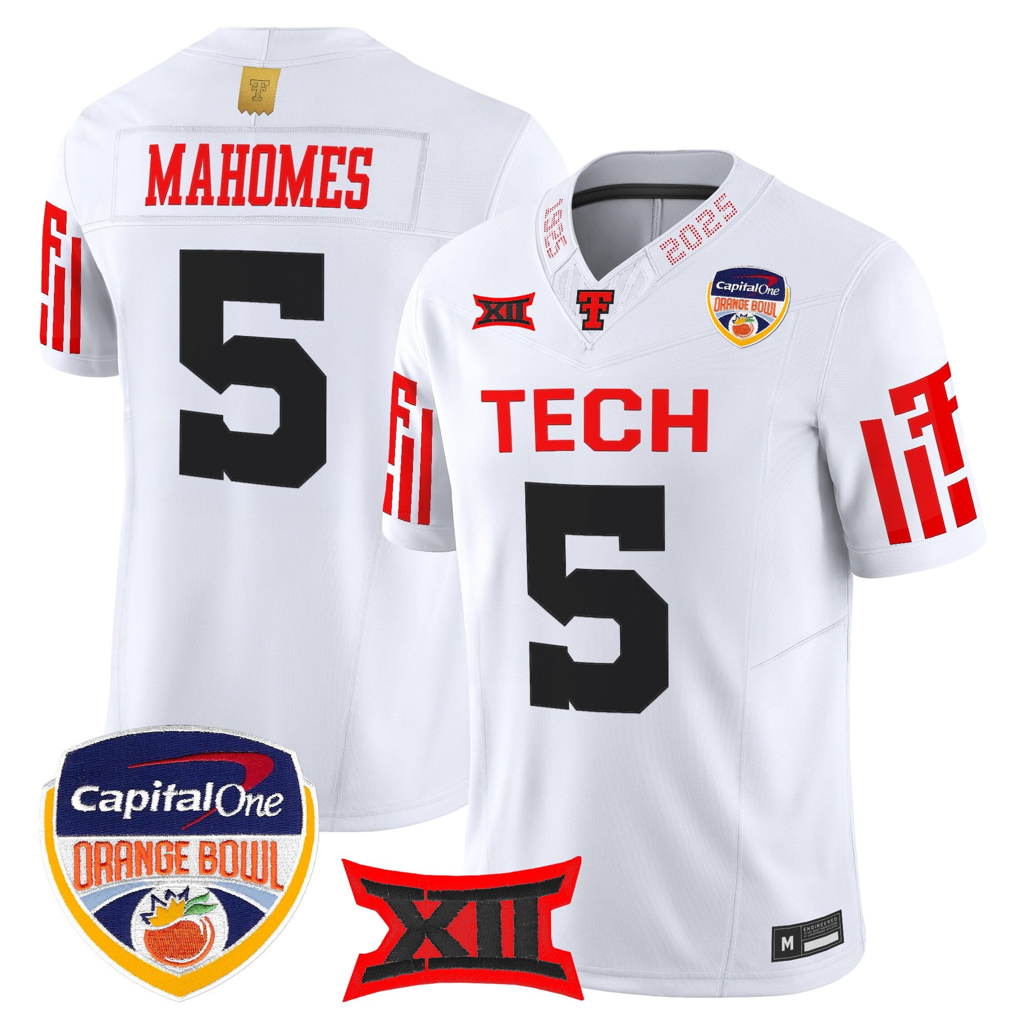Men's Texas Tech Red Raiders 2025 Orange Bowl Vapor Limited Jersey - All Stitched