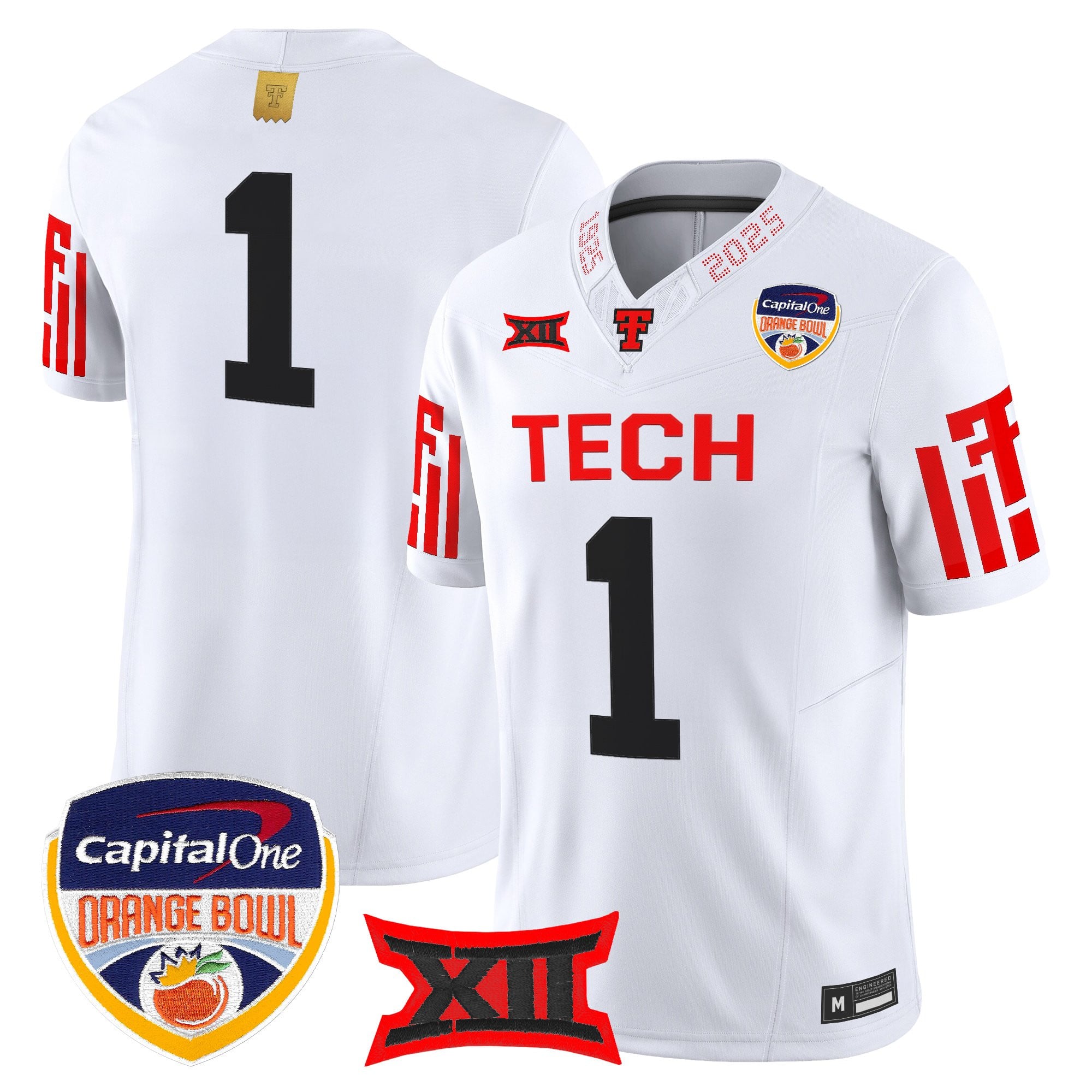 Men's Texas Tech Red Raiders 2025 Orange Bowl Vapor Limited Jersey - All Stitched