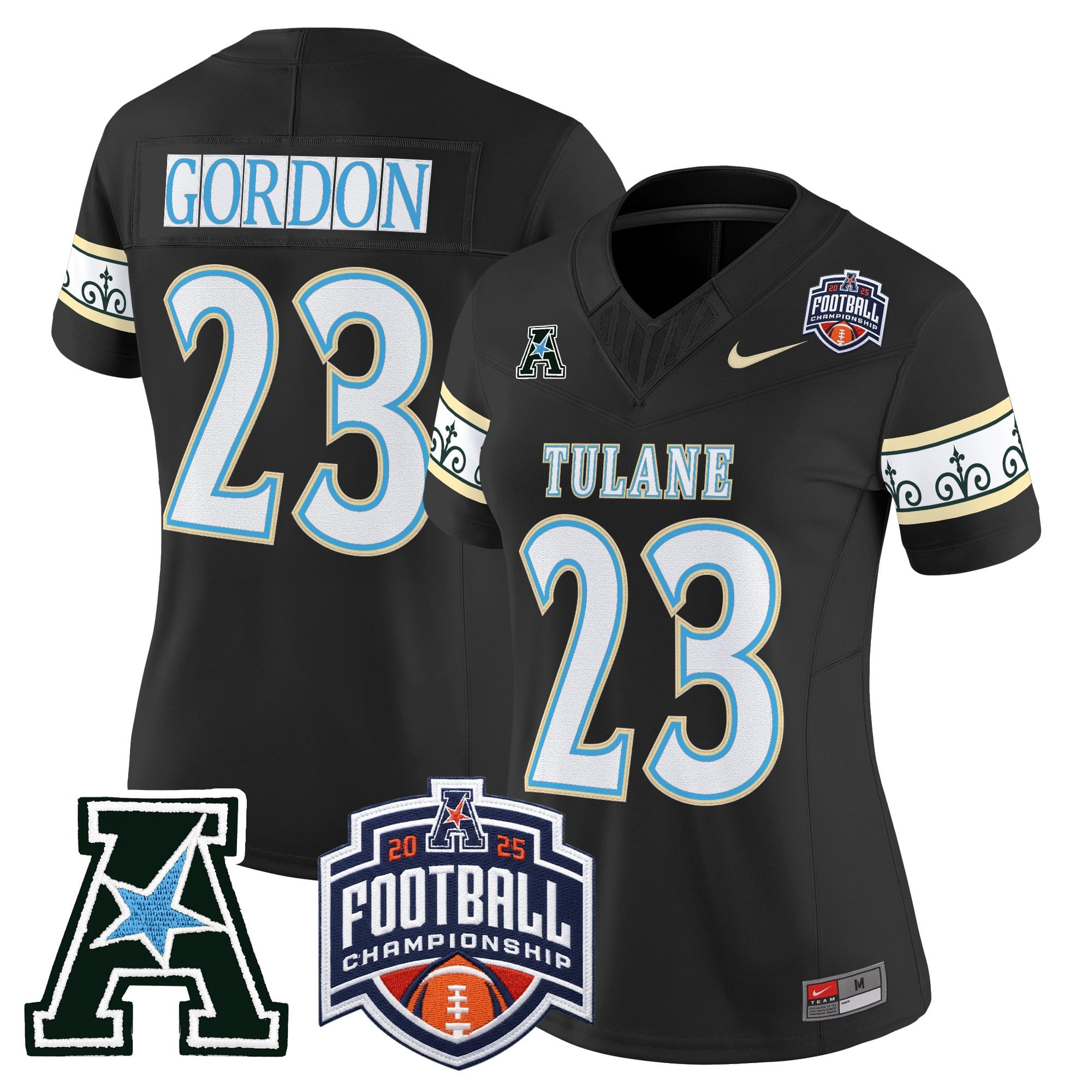 Women's Tulane Green Wave 'City Edition' Vapor Limited Jersey - 2025 AAC Championship Patch - All Stitched
